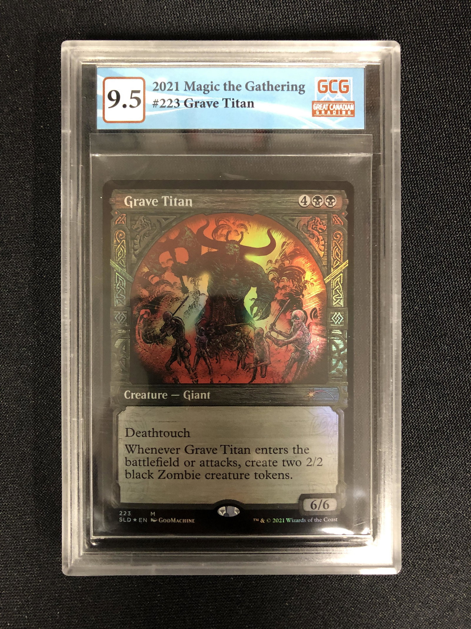 2021 MAGIC THE GATHERING NO.223 GRAVE TITAN (GCG 9.5): 2021 MAGIC THE GATHERING NO.223 GRAVE TITAN (GCG 9.5)