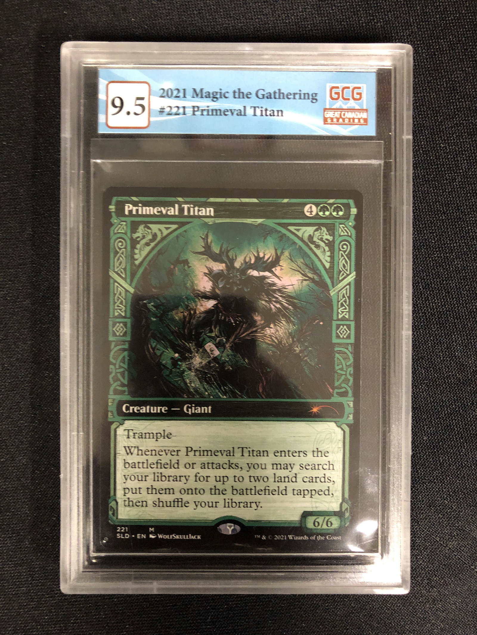2021 MAGIC THE GATHERING NO.221 PRIMEVAL TITAN (GCG 9.5): 2021 MAGIC THE GATHERING NO.221 PRIMEVAL TITAN (GCG 9.5)