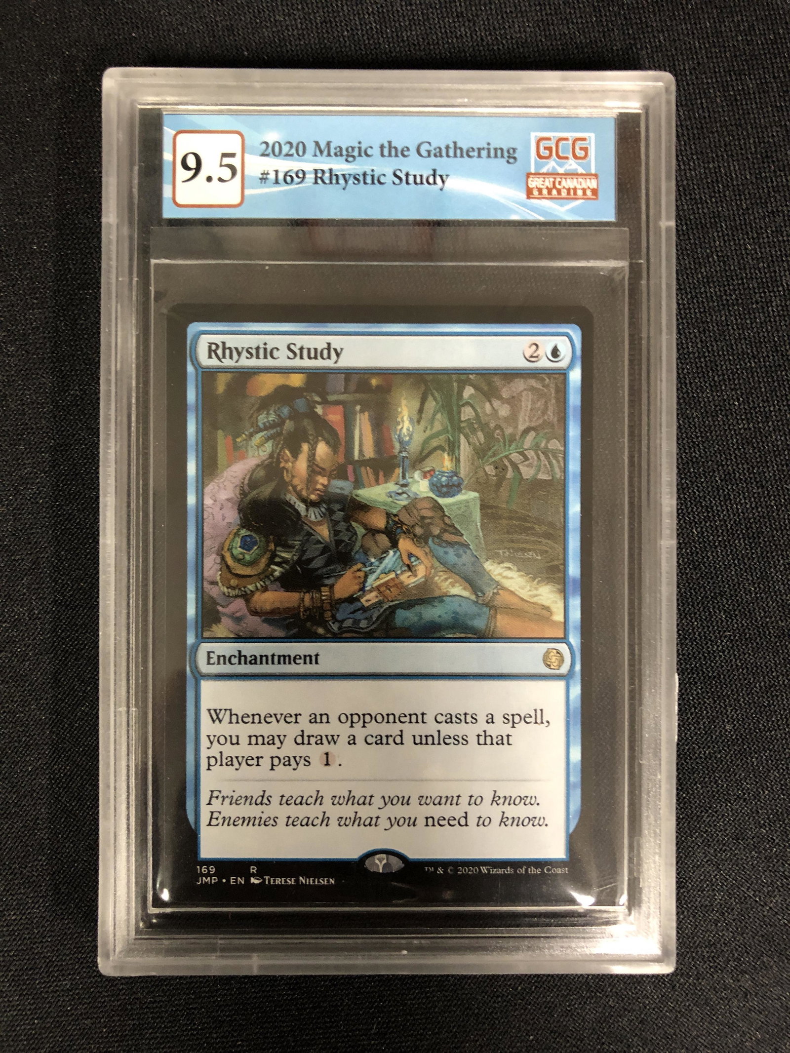 2021 MAGIC THE GATHERING NO.169 RHYSTIC STUDY (GCG 9.5): 2021 MAGIC THE GATHERING NO.169 RHYSTIC STUDY (GCG 9.5)