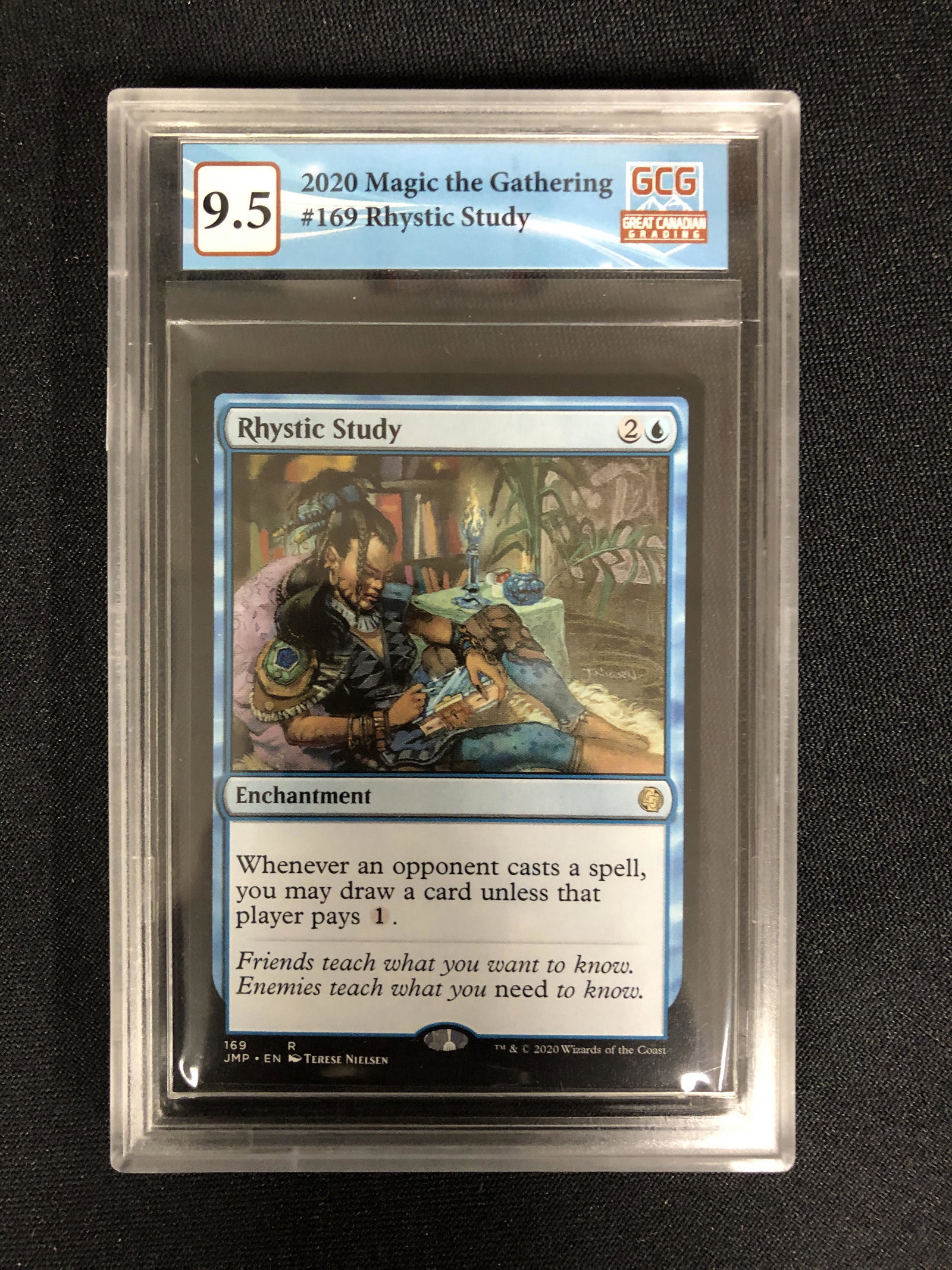 2020 MAGIC THE GATHERING NO.169 RHYSTIC STUDY (GCG 9.5): 2020 MAGIC THE GATHERING NO.169 RHYSTIC STUDY (GCG 9.5)