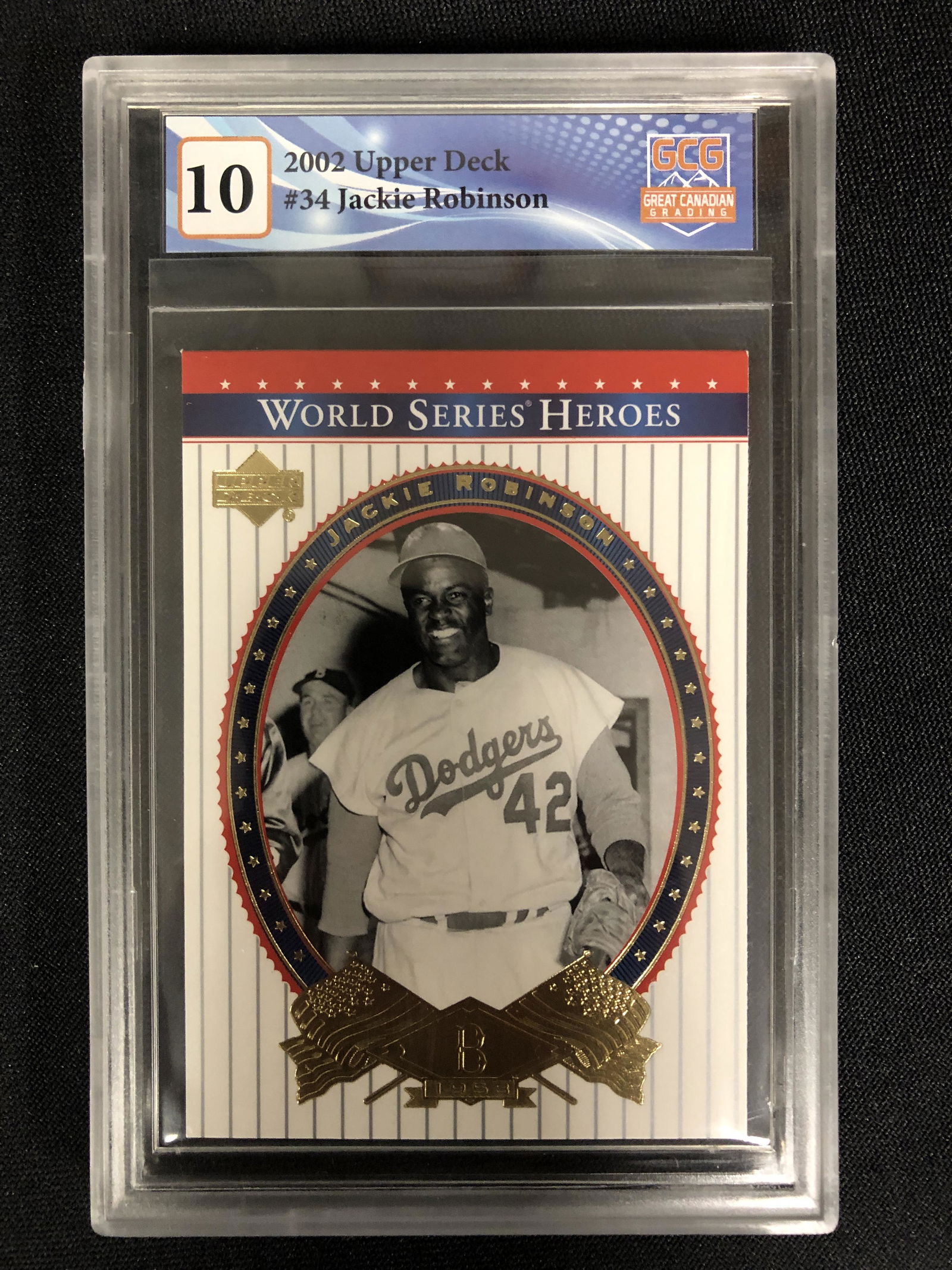 2002 UPPER DECK NO.34 JACKIE ROBINSON (GCG 10) (1 of 2)