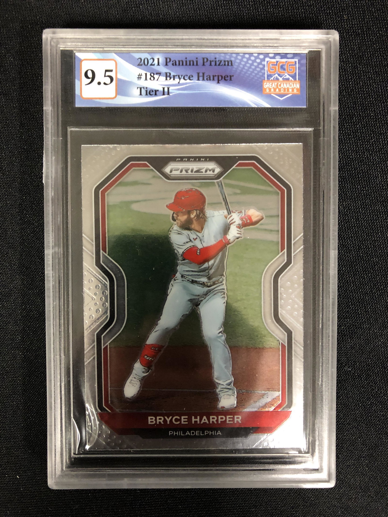 2021 PANINI PRIZM NO.187 BRYCE HARPER (GCG 9.5): 2021 PANINI PRIZM NO.187 BRYCE HARPER (GCG 9.5)