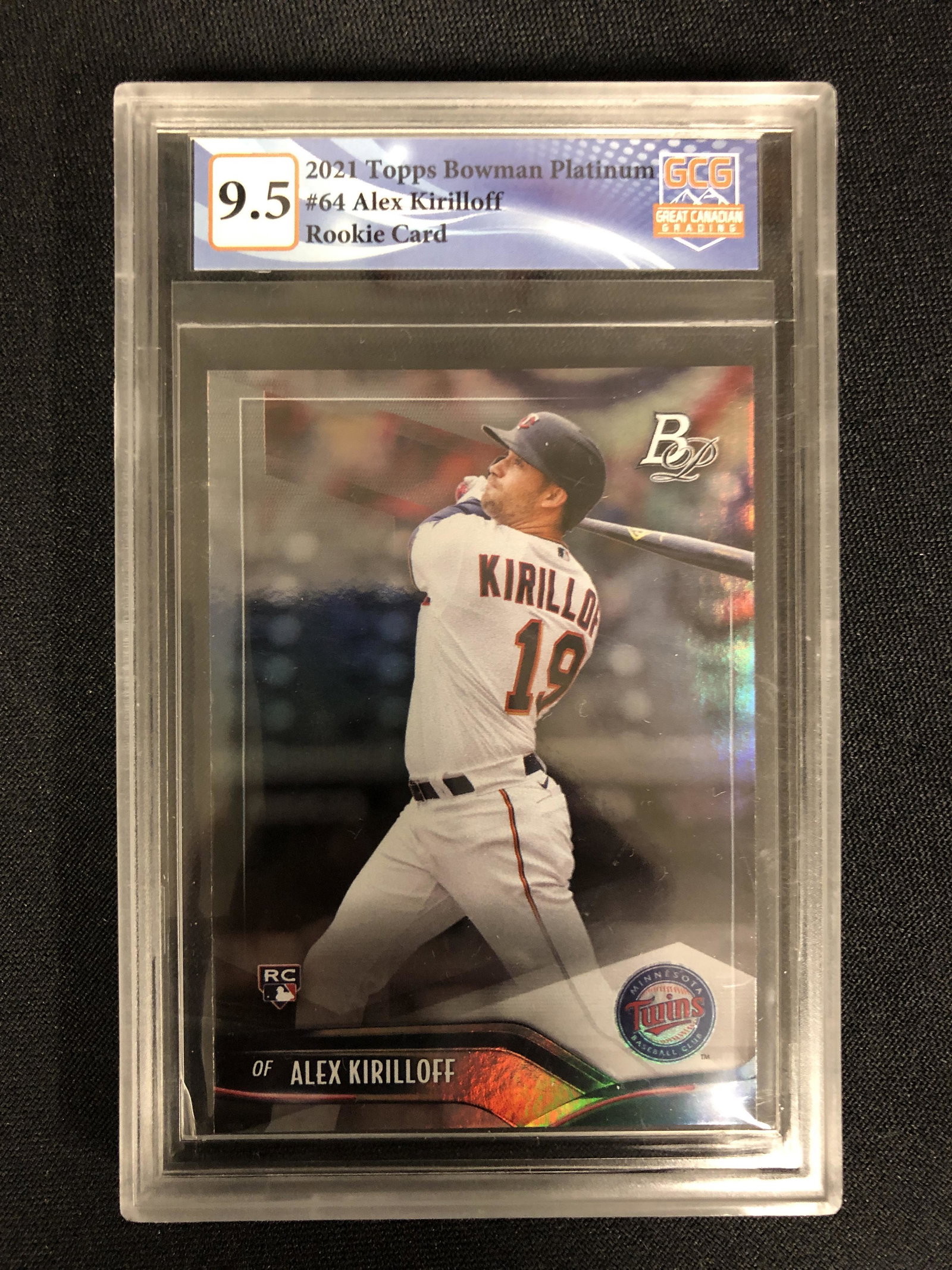2021 BOWMAN PLATINUM NO.64 ALEX KIRILLOFF RC (GCG 9.5): 2021 BOWMAN PLATINUM NO.64 ALEX KIRILLOFF RC (GCG 9.5)
