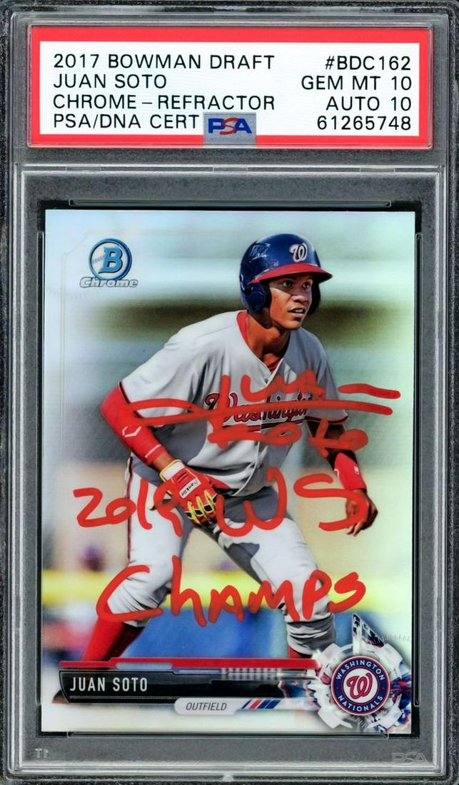 2017 BOWMAN DRAFT JUAN SOTO SIGNED RC (PSA 10) (1 of 2)