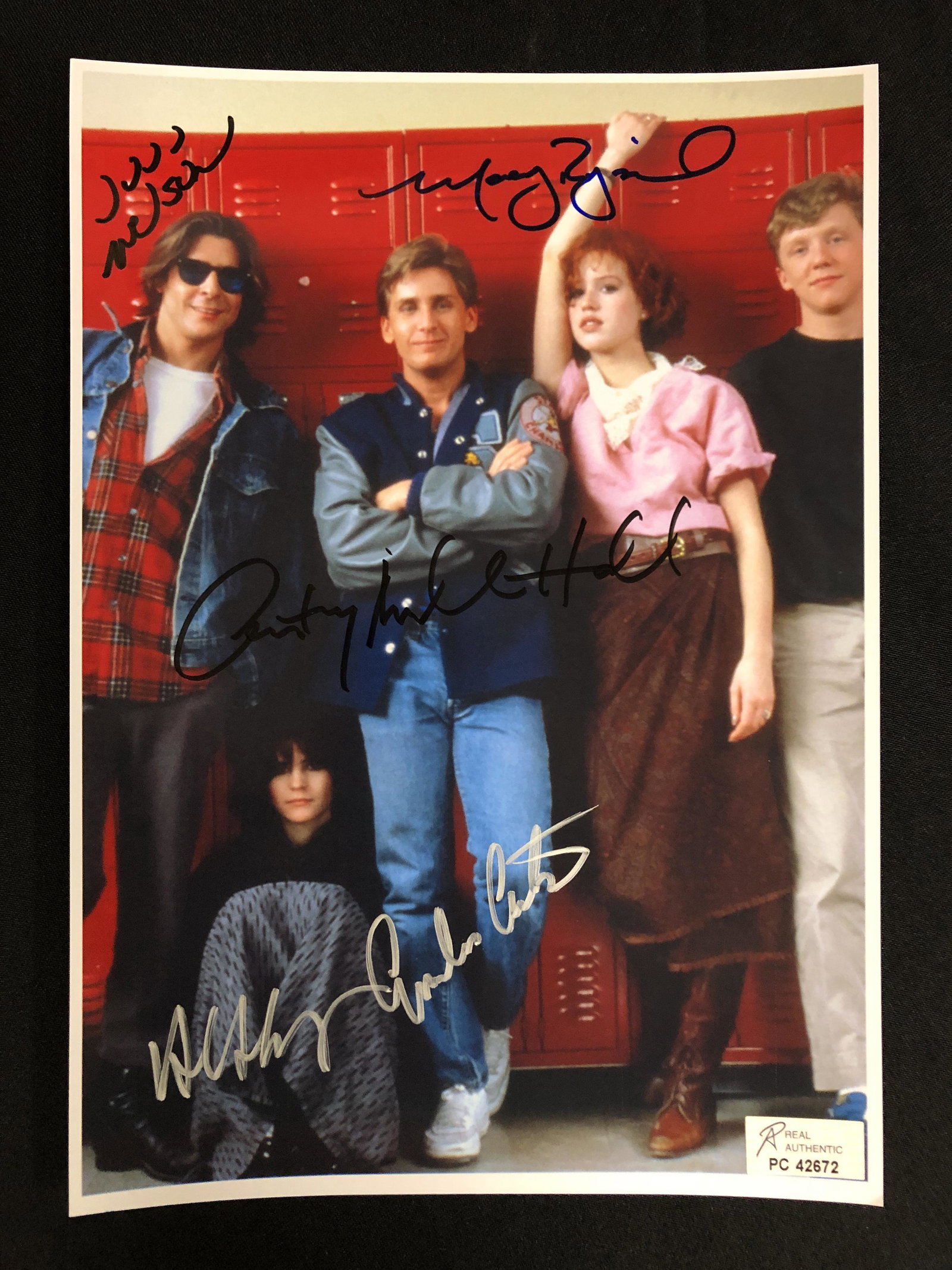 THE BREAKFAST CLUB CAST SIGNED 8 X 10 (RA COA): THE BREAKFAST CLUB CAST SIGNED 8 X 10 (RA COA)