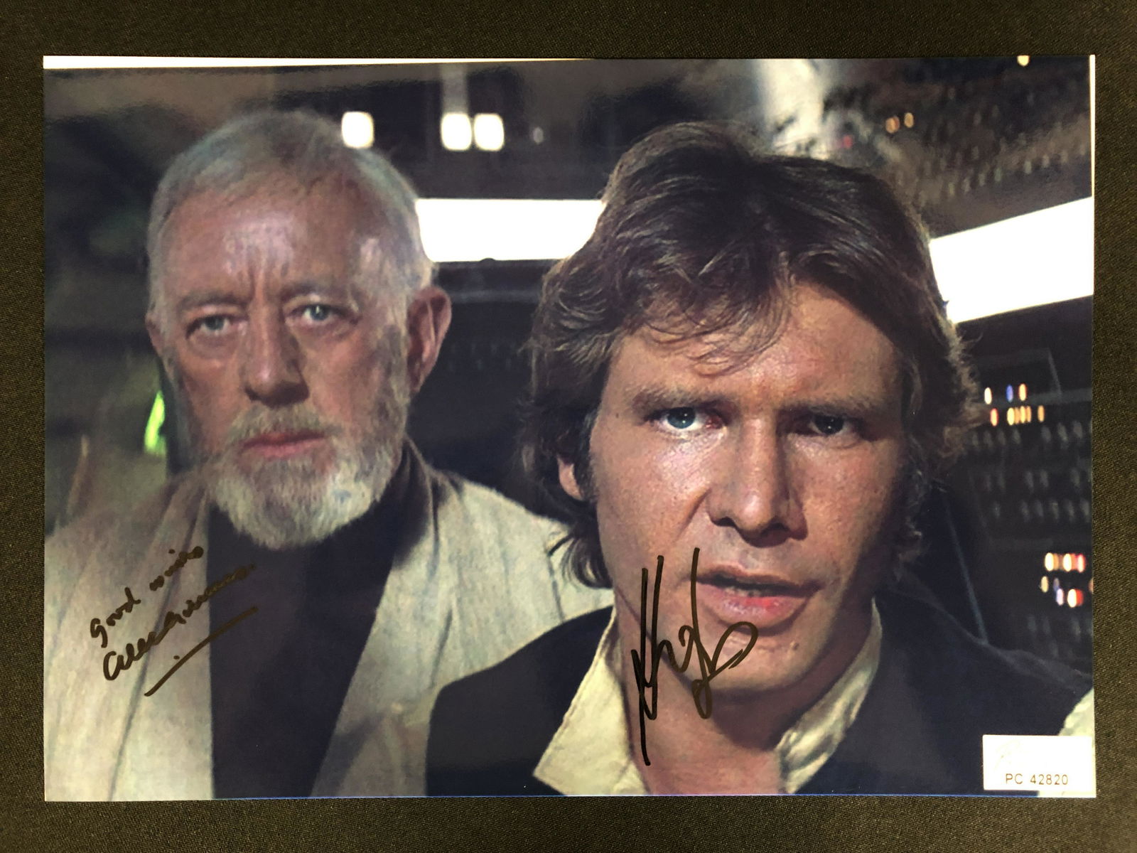 HARRISON FORD AND ALEC GUINNESS SIGNED STAR WARS 8 X 10 (RA COA) (1 of 2)