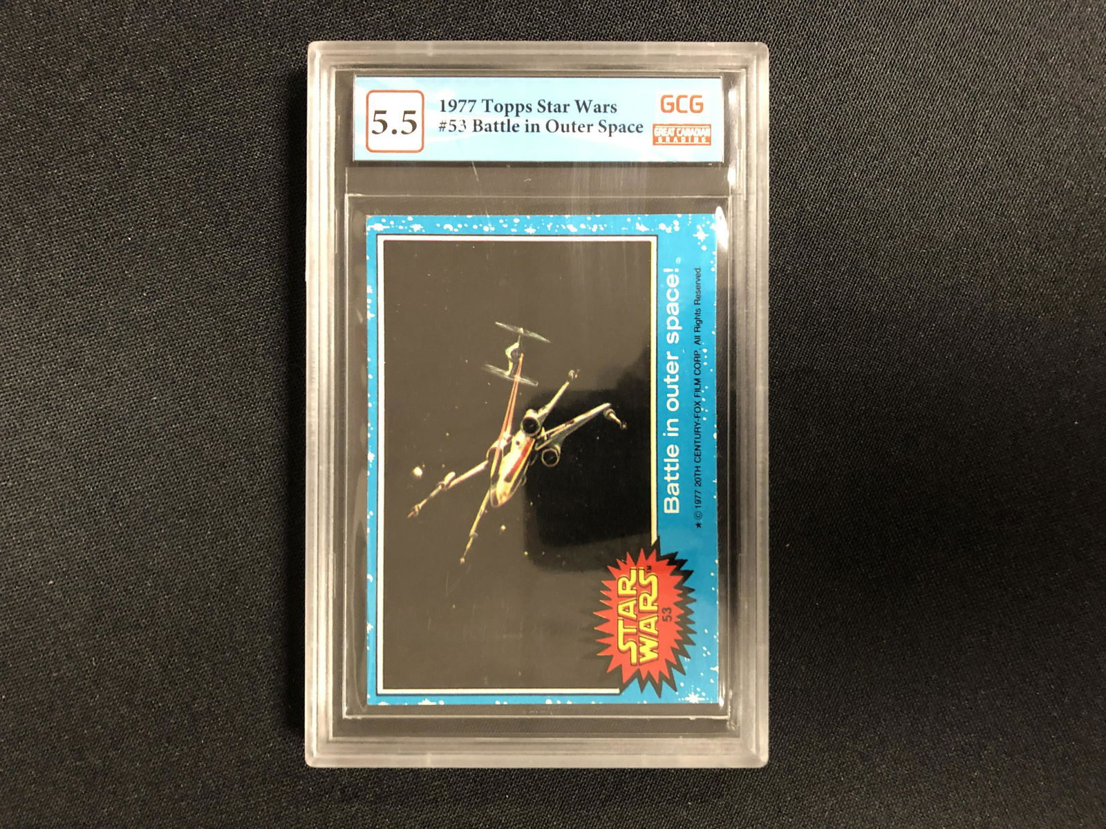 1977 TOPPS STAR WARS NMO.53 BATTLE IN OUTER SPACE (GCG 5.5) (1 of 2)