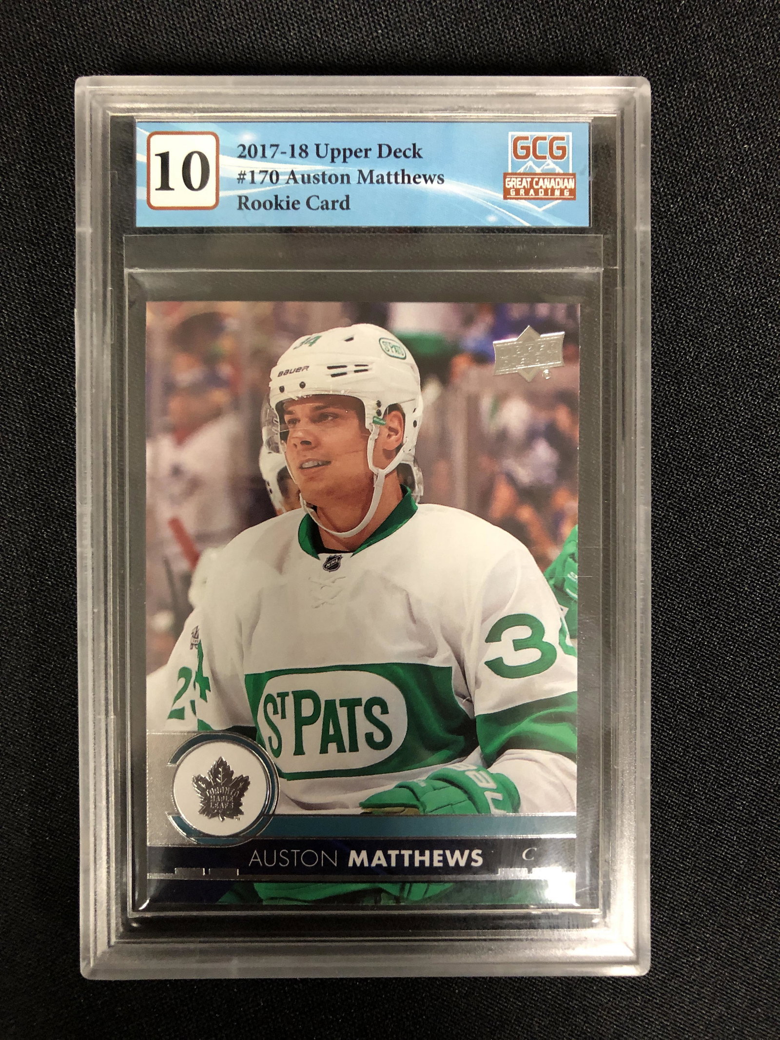 2017-18 UPPER DECK NO.170 AUSTON MATTHEWS RC (GCG 10) (1 of 2)