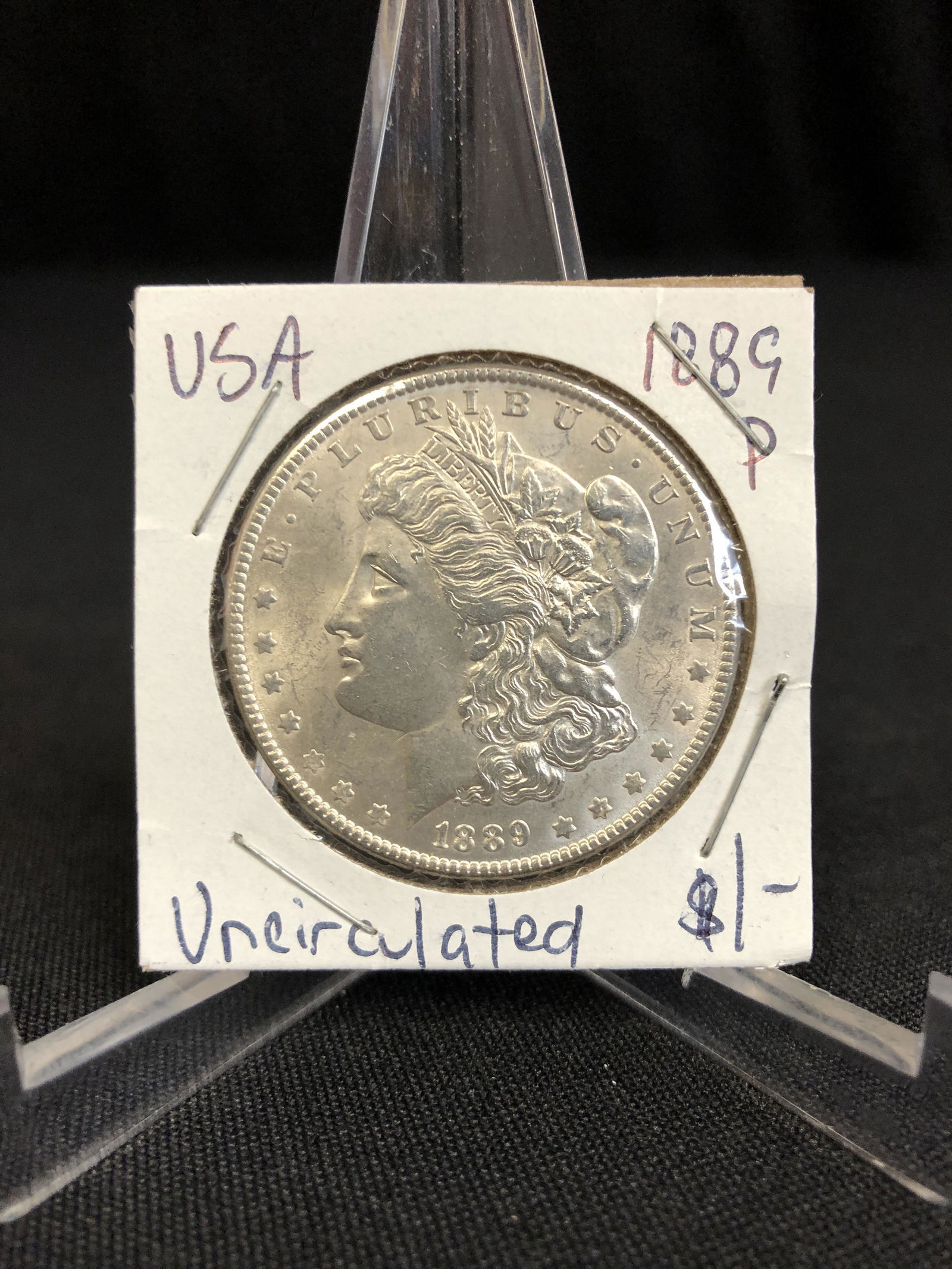1889 P UNCIRCULATED MORGAN SILVER DOLLAR .900 SILVER: 1889 P UNCIRCULATED MORGAN SILVER DOLLAR .900 SILVER