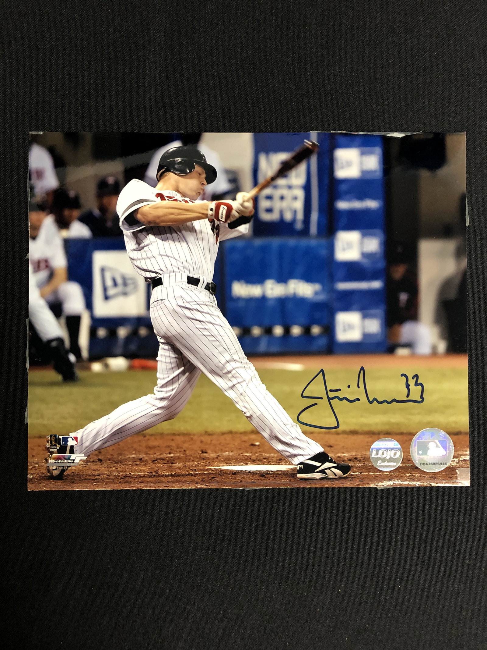 JUSTIN MORNEAU SIGNED 8X10 PHOTO (SOUTH BEACH COA) (1 of 3)