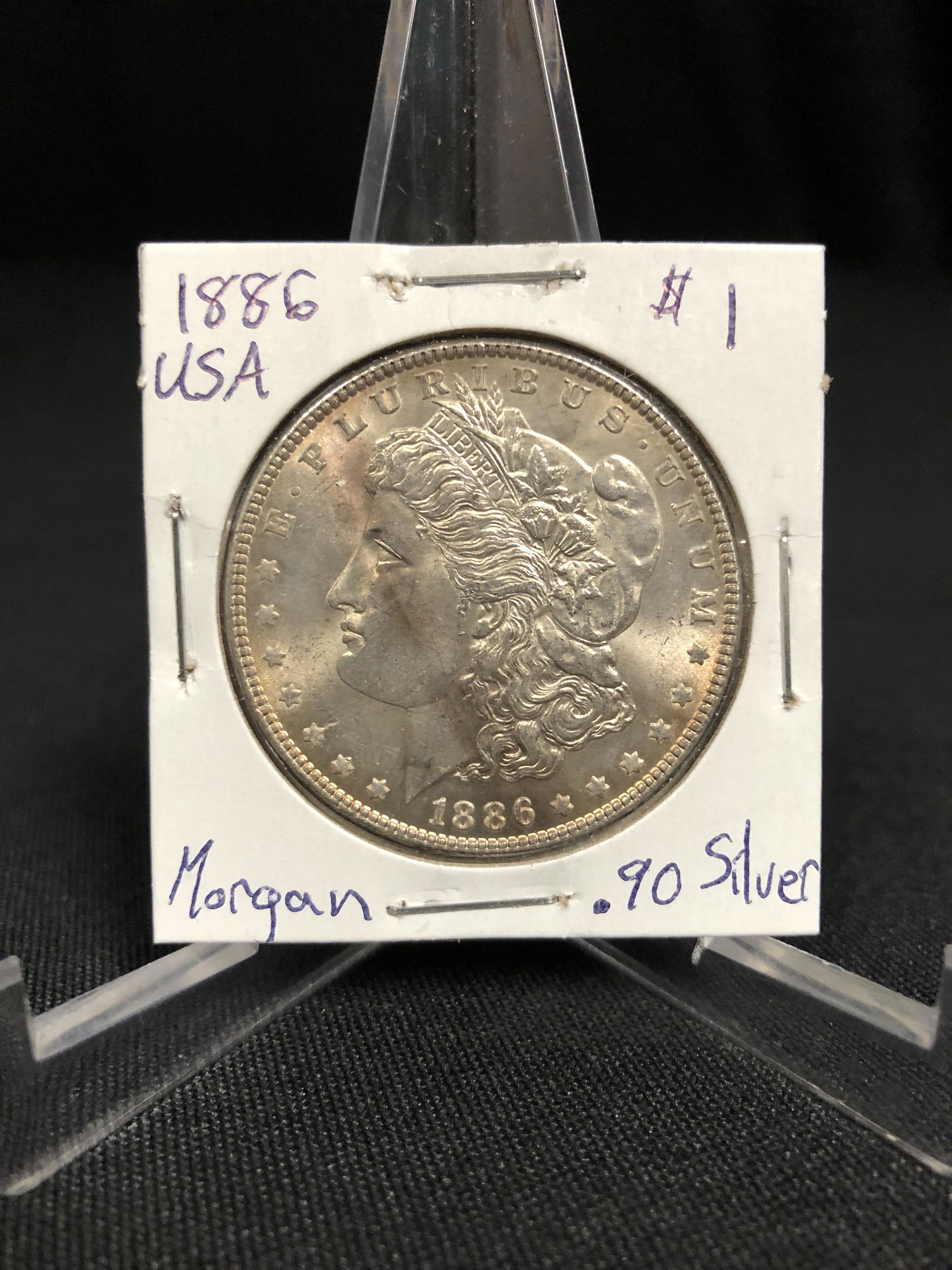 1886 US MORGAN SILVER DOLLAR (1 of 1)