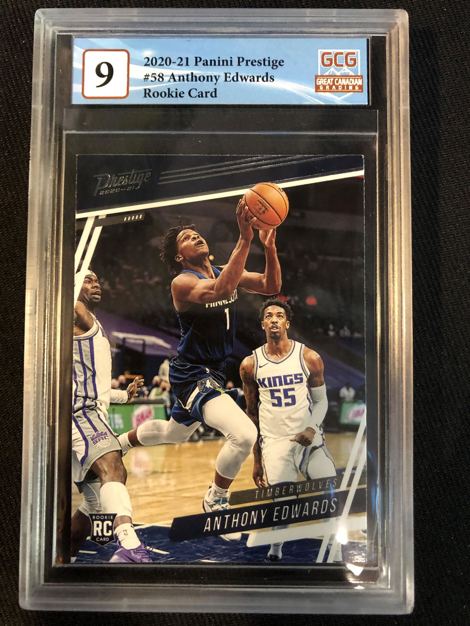 2020-21 PANINI PRESTIGE ANTHONY EDWARDS ROOKIE CARD (GCG 9) (1 of 2)