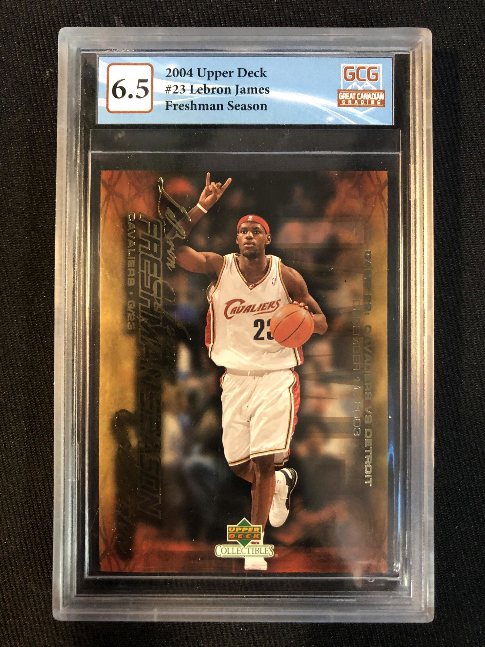 2004 UPPER DECK FRESHMAN SEASONS LEBRON JAMES (GCG 6.6) (1 of 2)