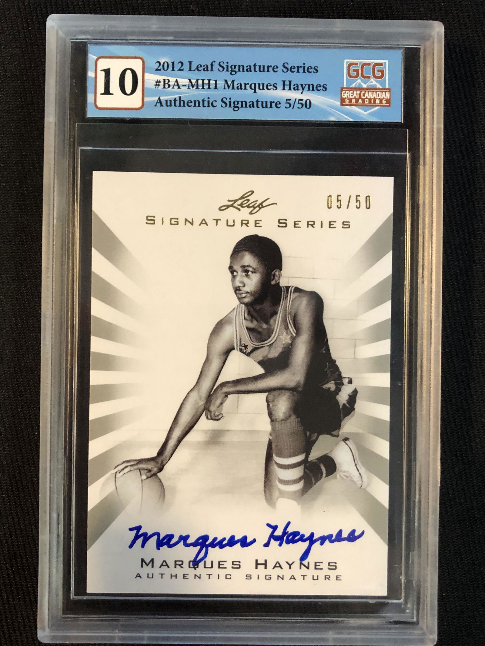 2012 LEAF SIGNATURE SERIES MARQUES HAYNES AUTO 5 OF 50 (GCG 10) (1 of 2)