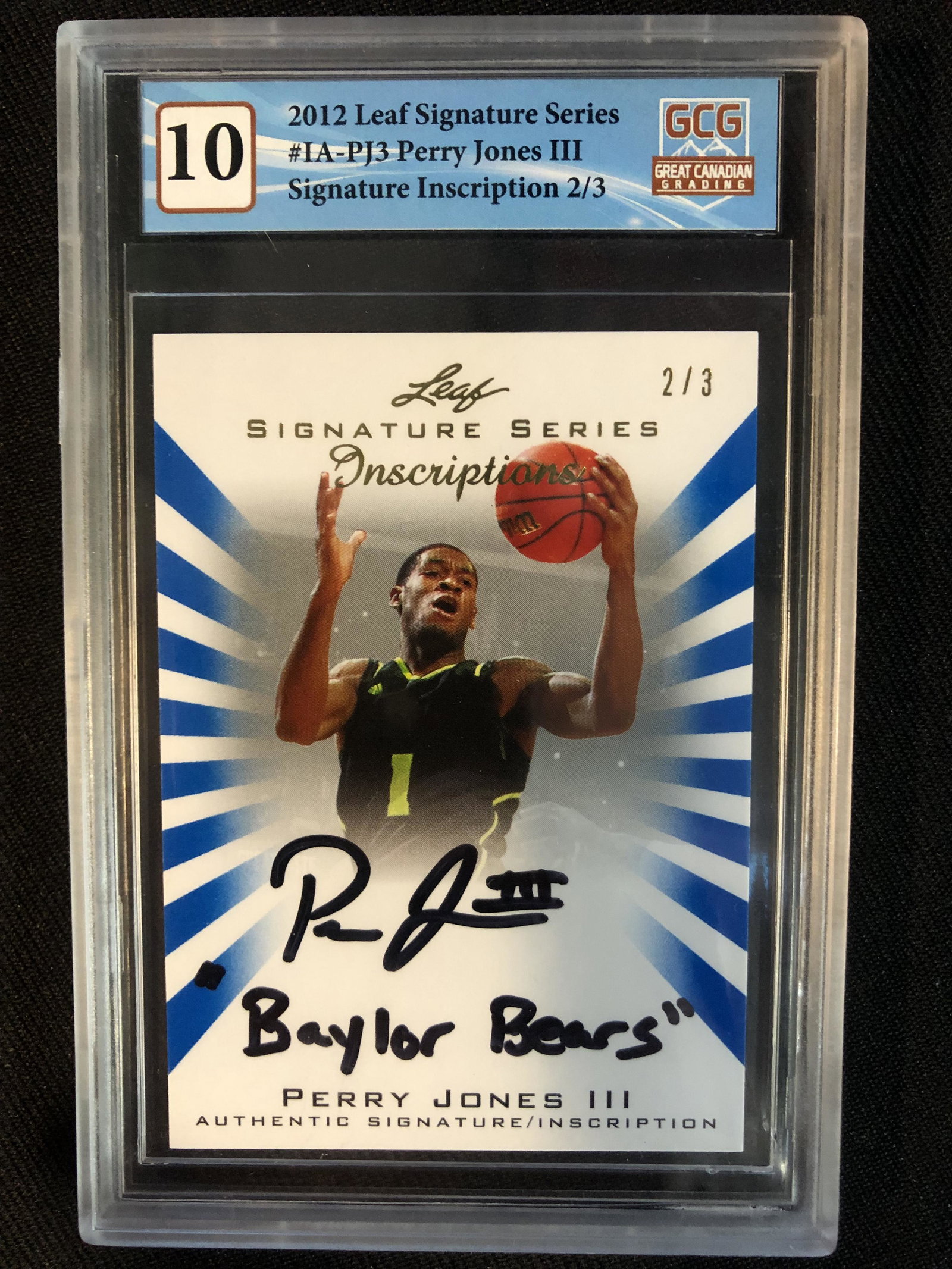2012 LEAF SIGNATURE SERIES PERRY JNES III SIGNATURE INSCRIPTIONS 2/3 (GCG 10): 2012 LEAF SIGNATURE SERIES PERRY JNES III SIGNATURE INSCRIPTIONS 2/3 (GCG 10)