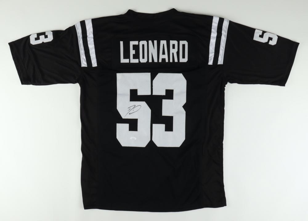 SHAQUILLE LEONARD SIGNED COLTS PRO STYLE JERSEY (JSA COA) (1 of 3)