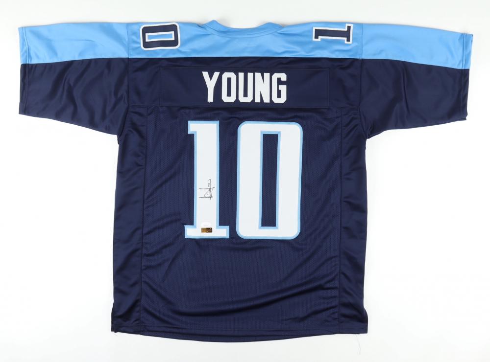 VINCE YOUNG SIGNED TENNESEE TITANS FOOTBALL JERSEY (JSA COA) (1 of 3)