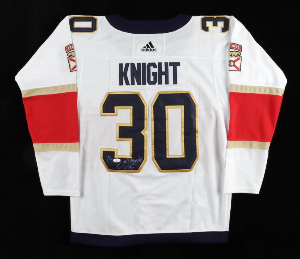 SPENCER KNIGHT SIGNED FLORIDA PANTHERS CUSTOM JERSEY (JSA COA) (1 of 3)