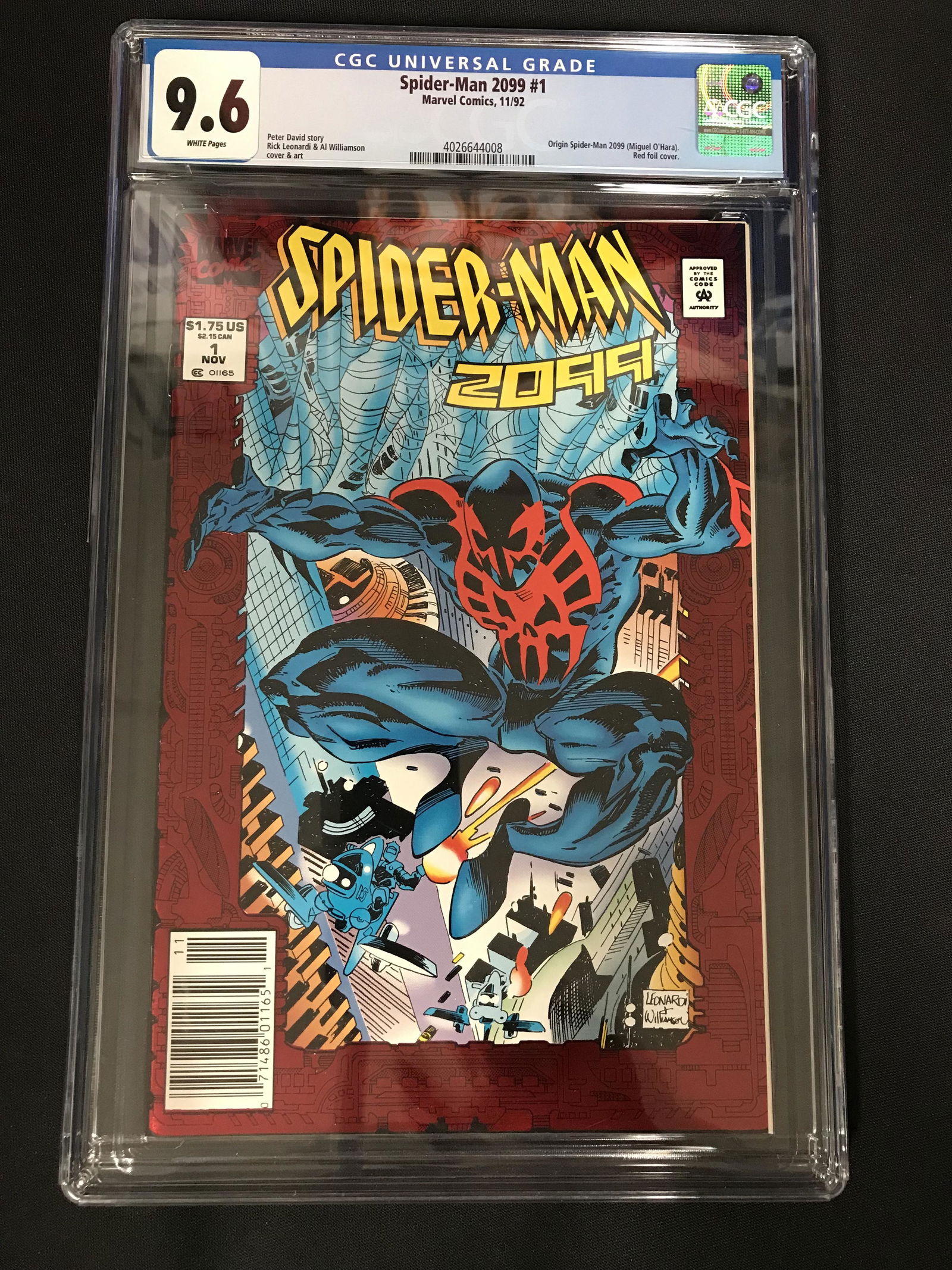 MARVEL COMICS SPIDER-MAN 2099 NO.1 CGC 9.6 (1 of 1)