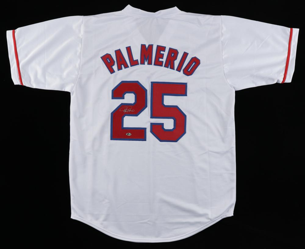 RAFAEL PALMERIO SIGNED TEXAS RANGERS BASEBALL JERSEY (RSA COA) (1 of 3)
