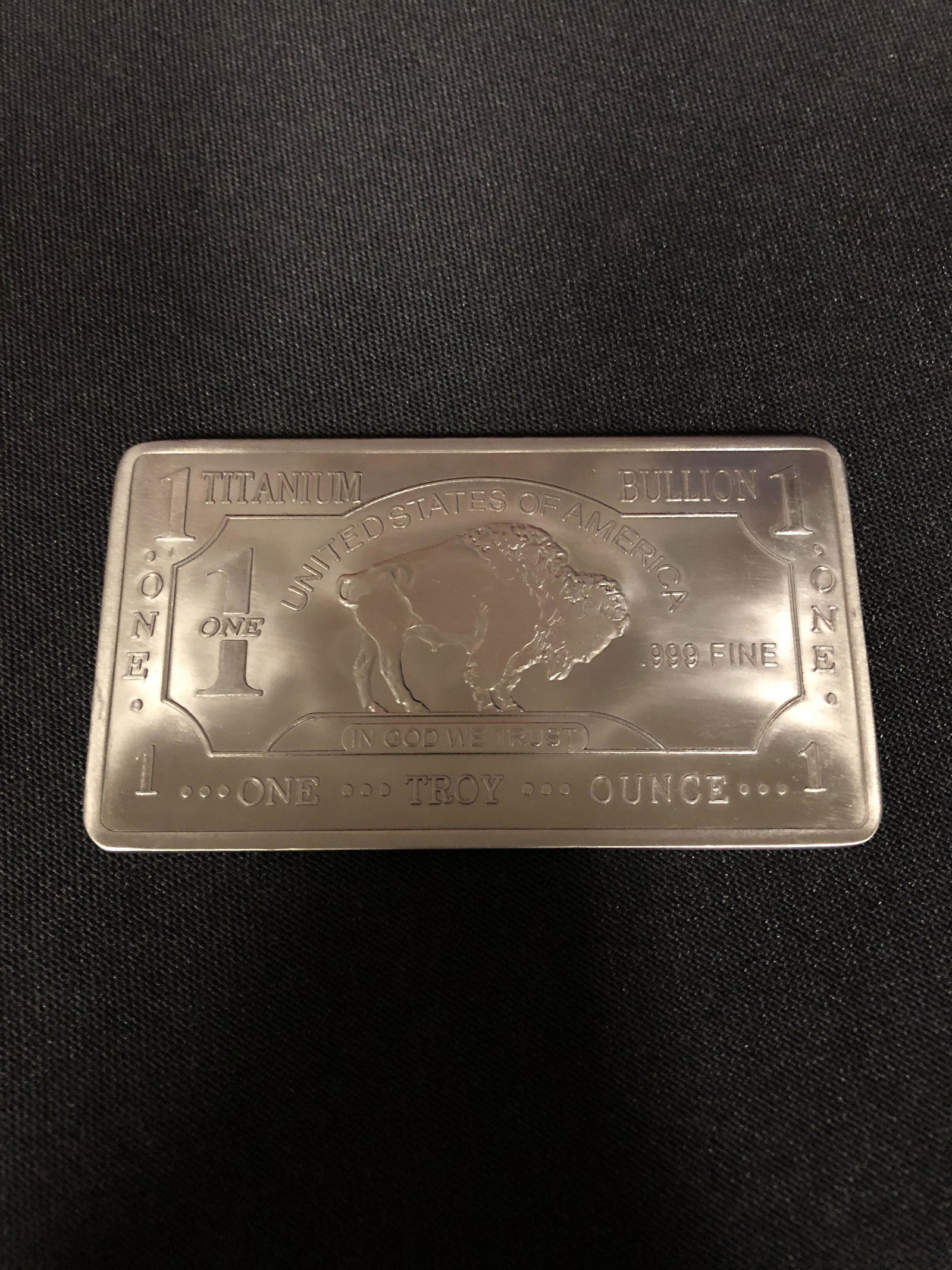 1 OZ. TITANIUM BAR: 1 OZ. TITANIUM BAR