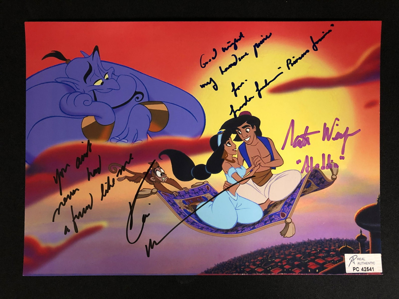 ALADDIN MULTI-SIGNED 8X10 PHOTO (RA COA): ALADDIN MULTI-SIGNED 8X10 PHOTO (RA COA)