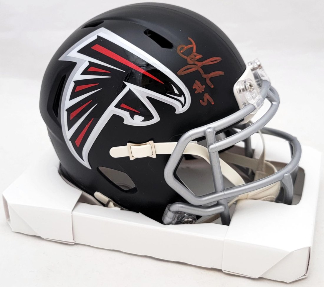 DRAKE LONDON SIGNED ATLANTA FALCONS MINI HELMET (BECKETT COA) (1 of 3)