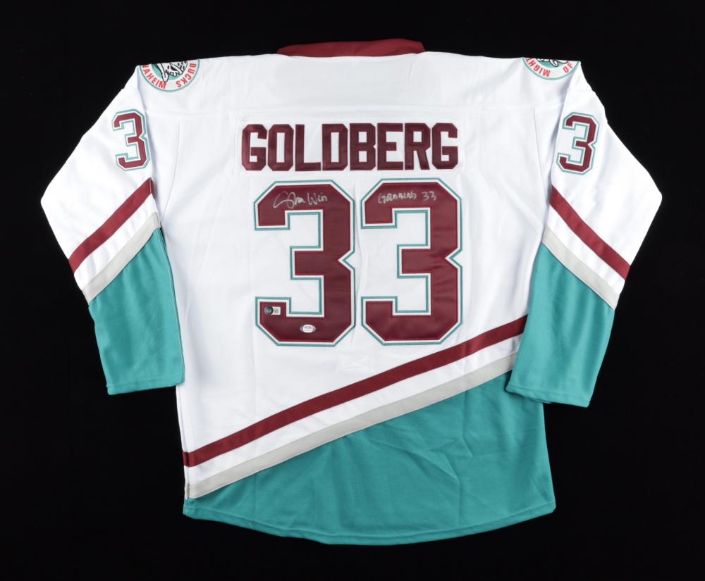 SHAUN 'GOLDBERG' WEISS SIGNED MIGHTY DUCKS PRO STYLE JERSEY (BECKETT/PSA COA) (1 of 3)
