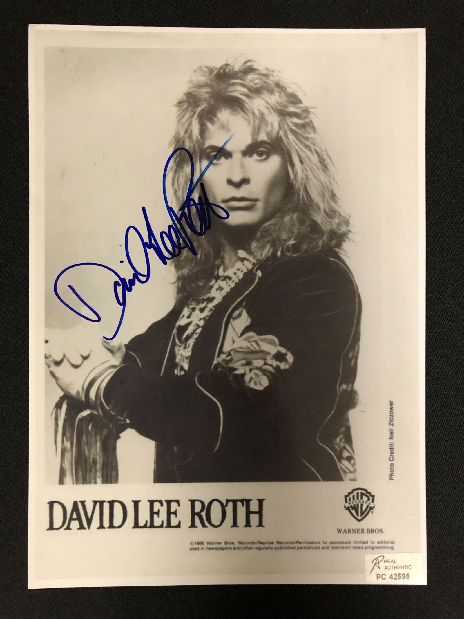 DAVID LEE ROTH SIGNED 8 X 10 (RA COA) (1 of 2)