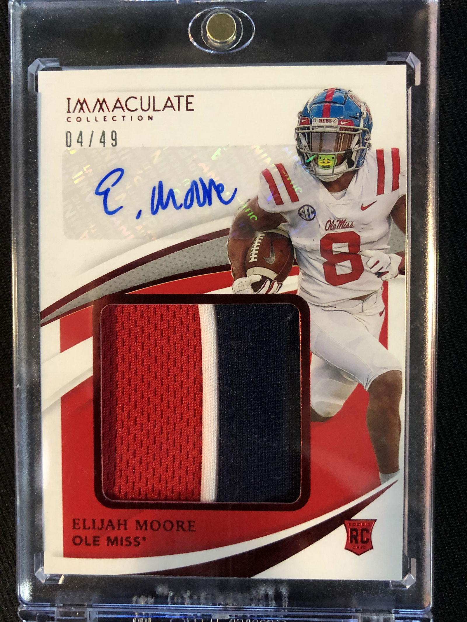 2021 PANINI IMMACULATE COLLECTION ELIJAH MOORE RPA  5/49 (1 of 2)