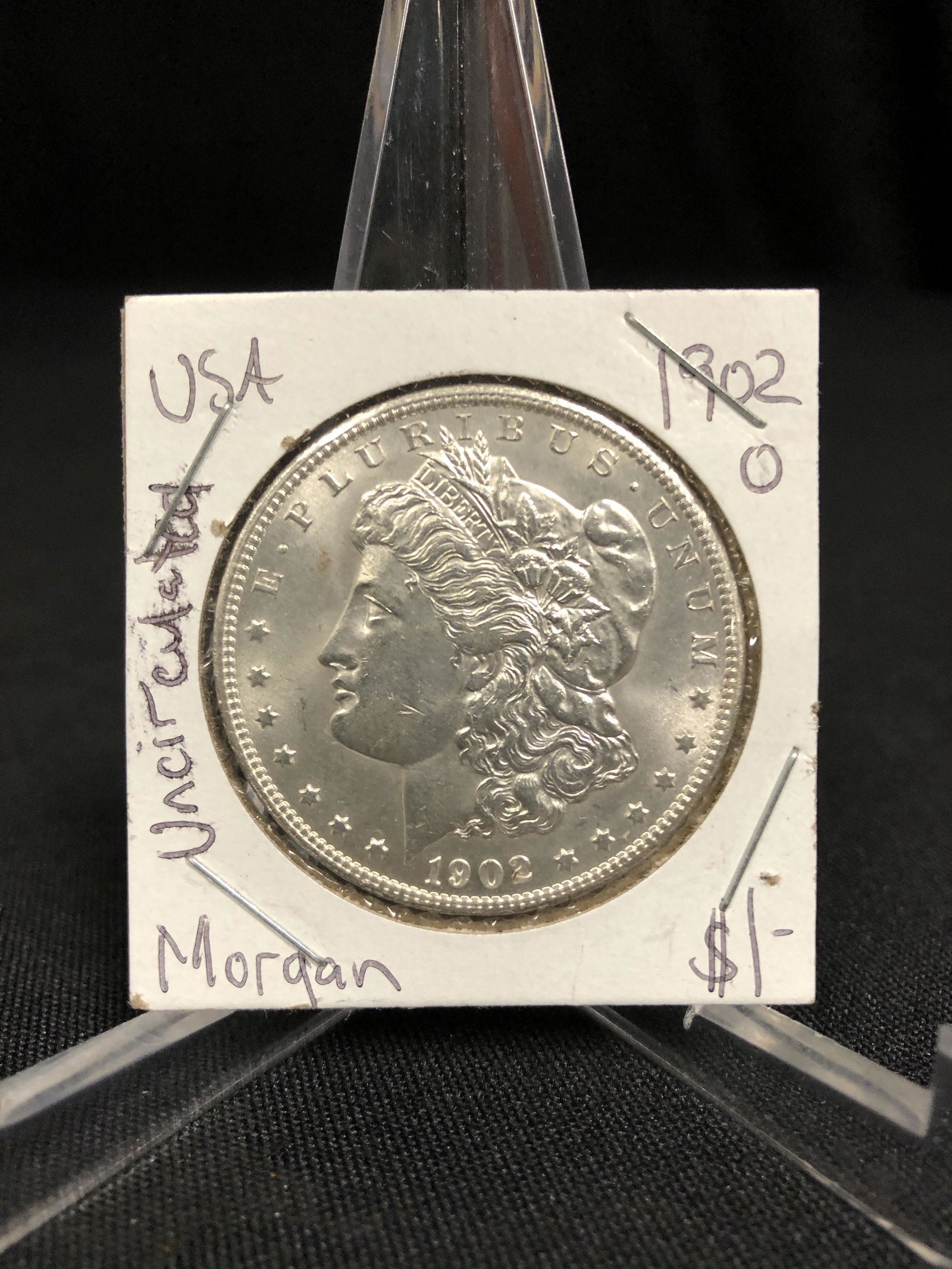 1902 US MORGAN SILVER DOLLAR (UNCIRCULATED) NEW ORLEANS MINT (1 of 1)