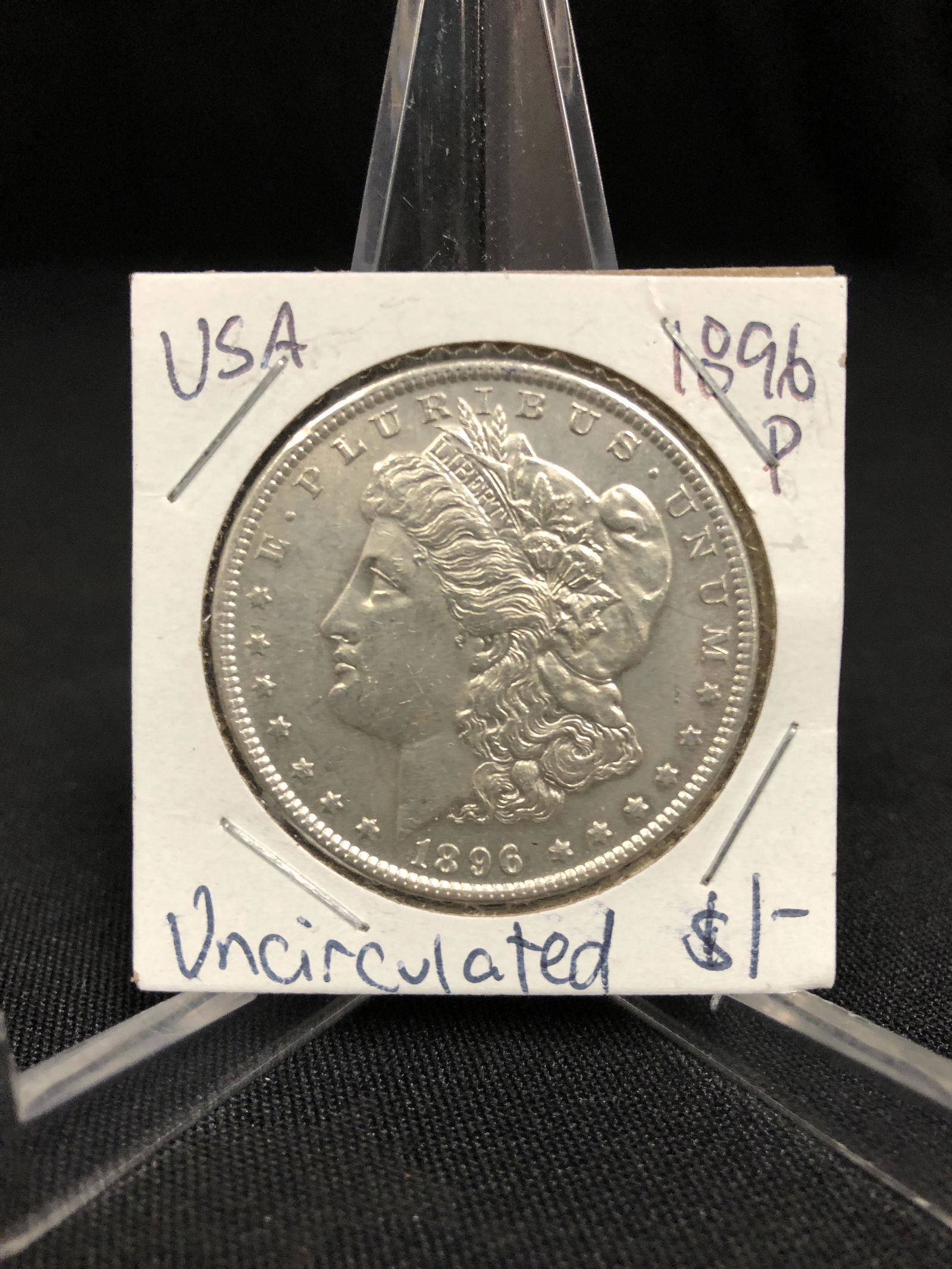 1896 P UNCIRCULATED  MORGAN  SILVER DOLLAR .900 SILVER (1 of 1)