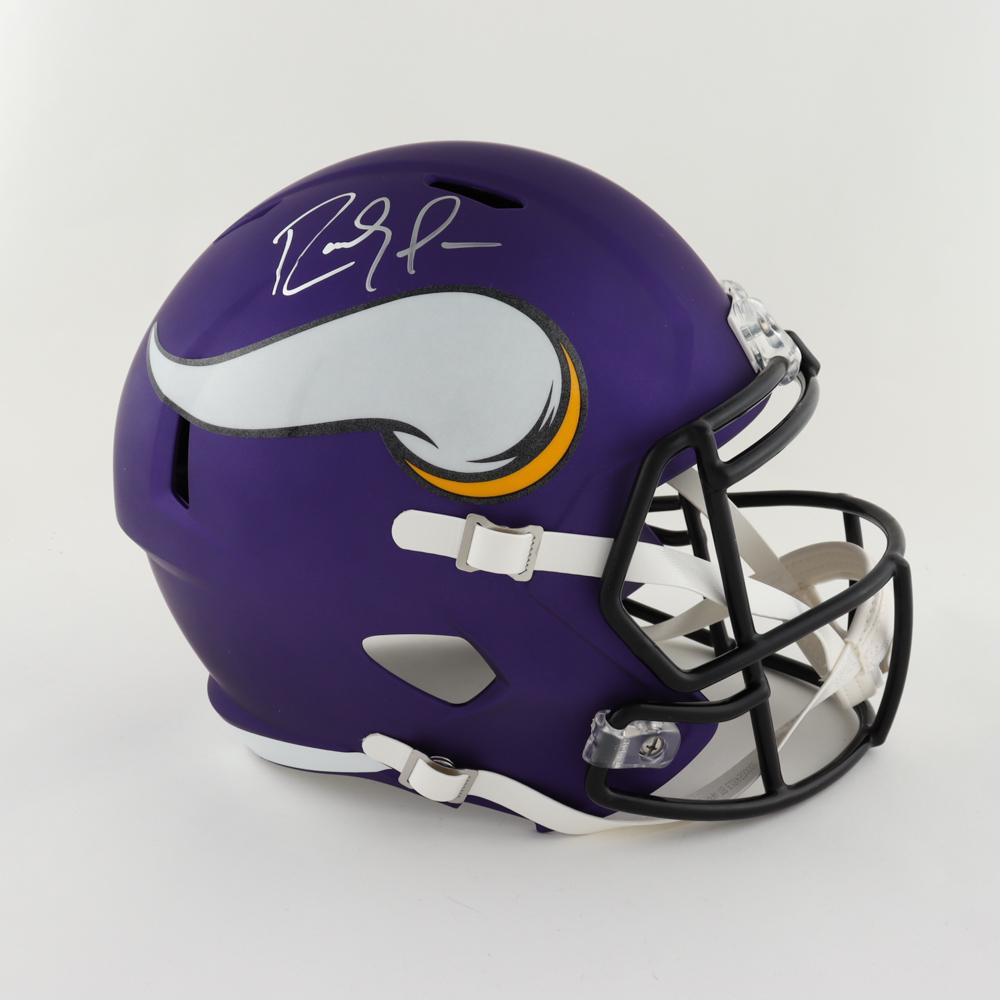 RANDY MOSS SIGNED MINNESOTA VIKINGS FULL-SIZE SPEED HELMET (JSA COA): RANDY MOSS SIGNED MINNESOTA VIKINGS FULL-SIZE SPEED HELMET (JSA COA)