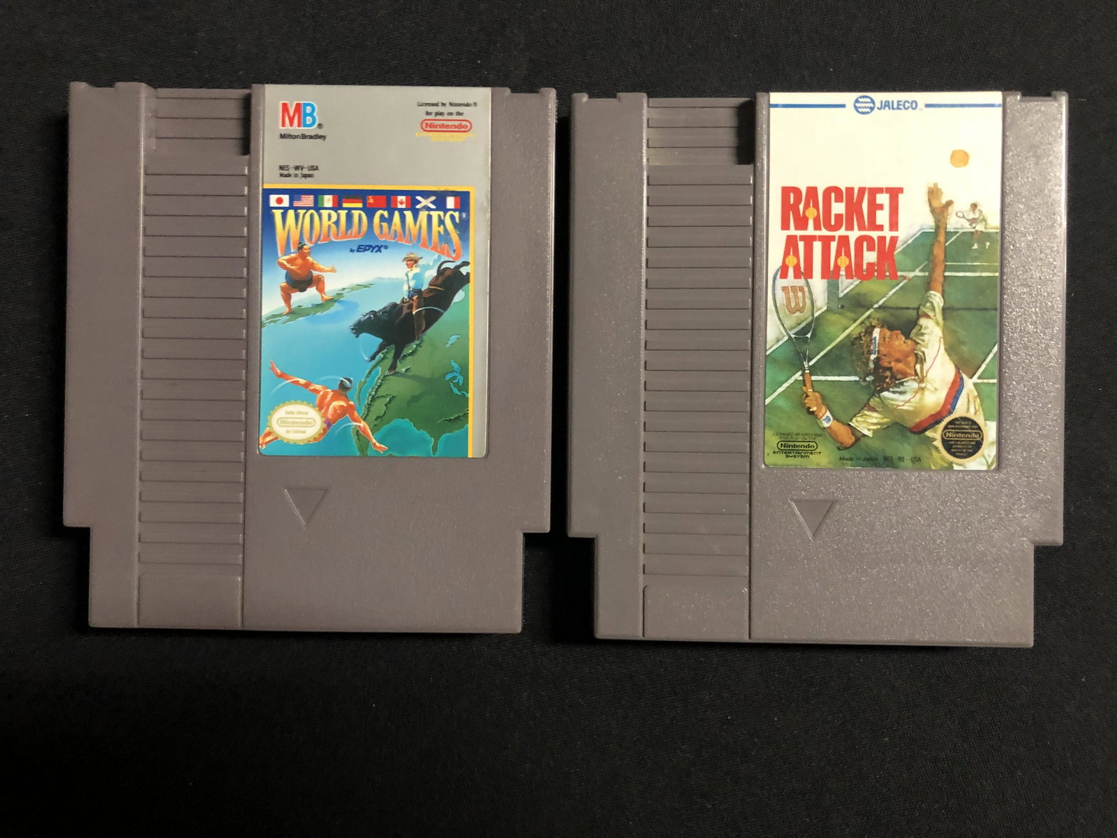 NINTENDO WORLD GAMES/RACKET ATTACK VIDEO GAME LOT: NINTENDO WORLD GAMES/RACKET ATTACK VIDEO GAME LOT