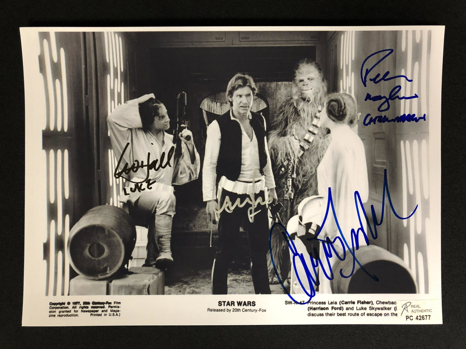 STAR WARS MULTI-SIGNED 8X10 PHOTO (RA COA): STAR WARS MULTI-SIGNED 8X10 PHOTO (RA COA)