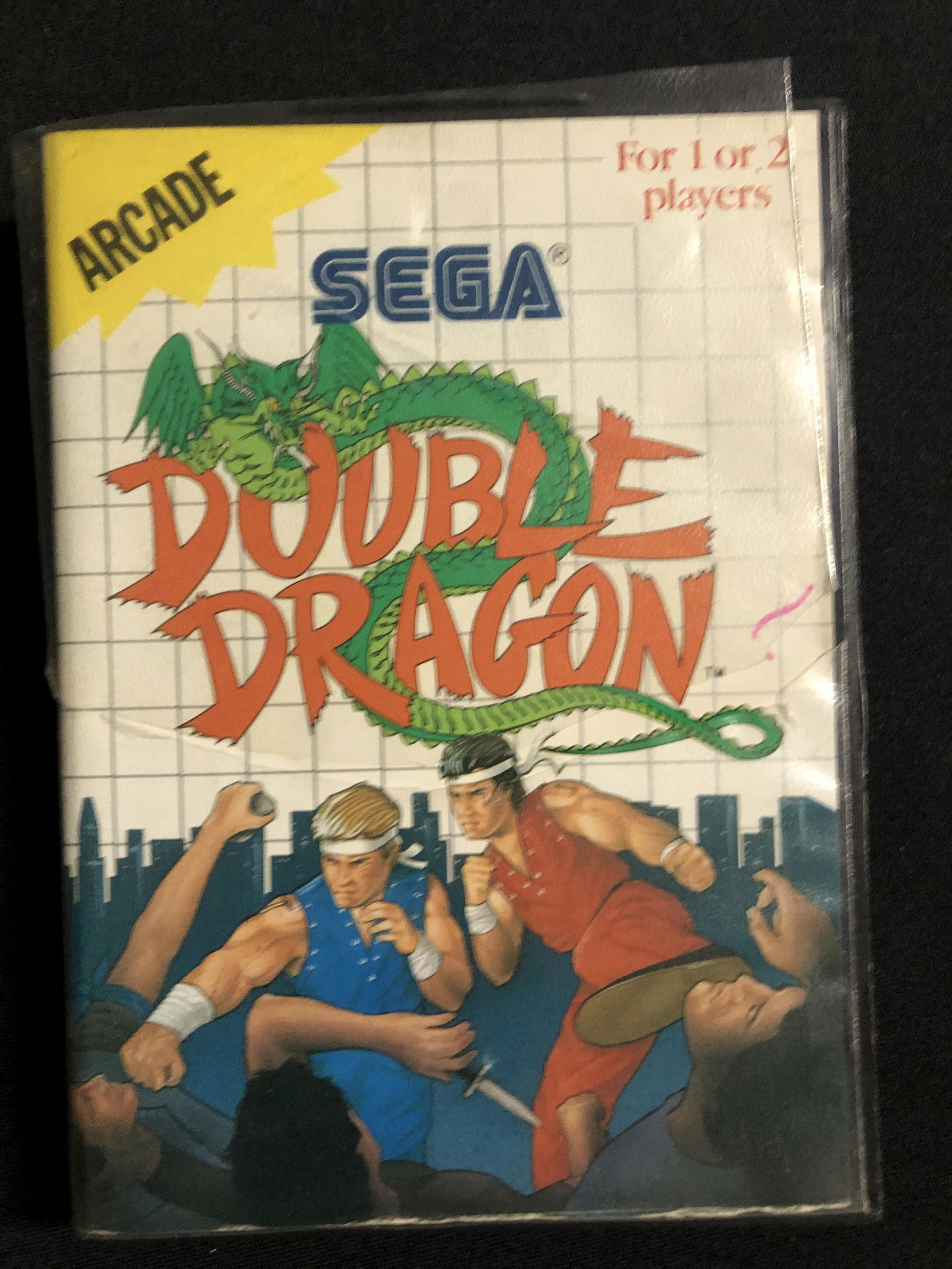SEGA DOUBLE DRAGON VIDEO GAME COMPLETE WITH BOX AND MANUAL (1 of 1)