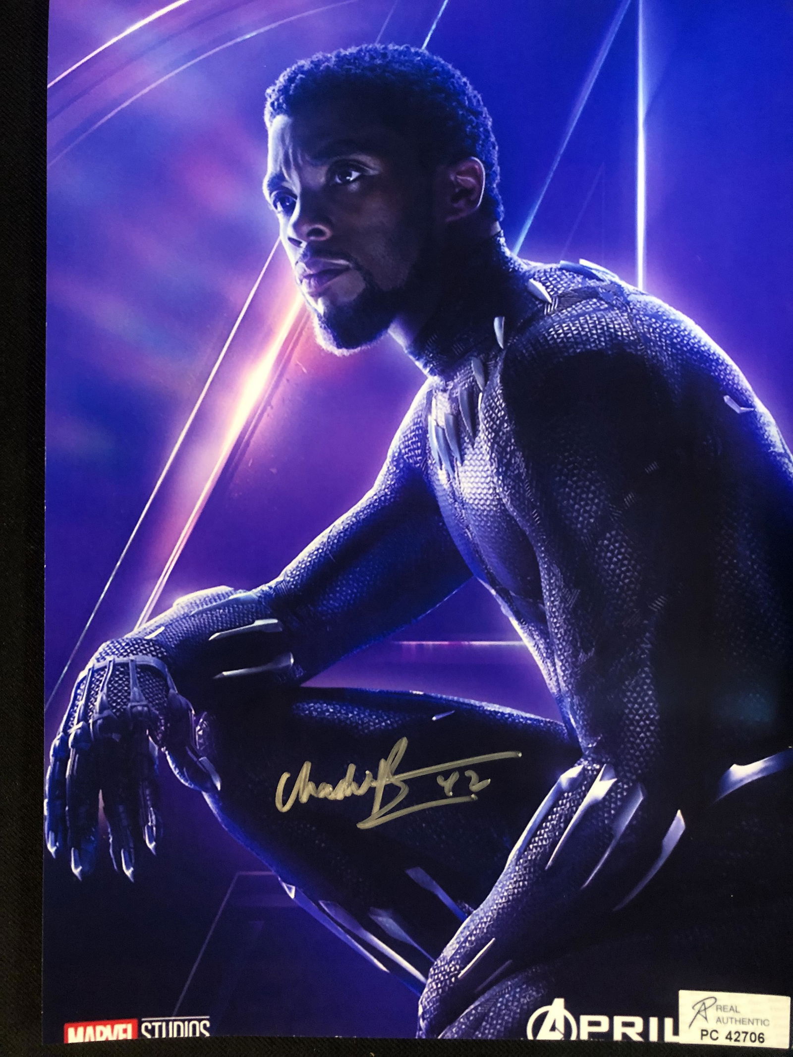 CHADWICK BOSEMAN SIGNED 8X10 PHOTO (RA COA) (1 of 2)