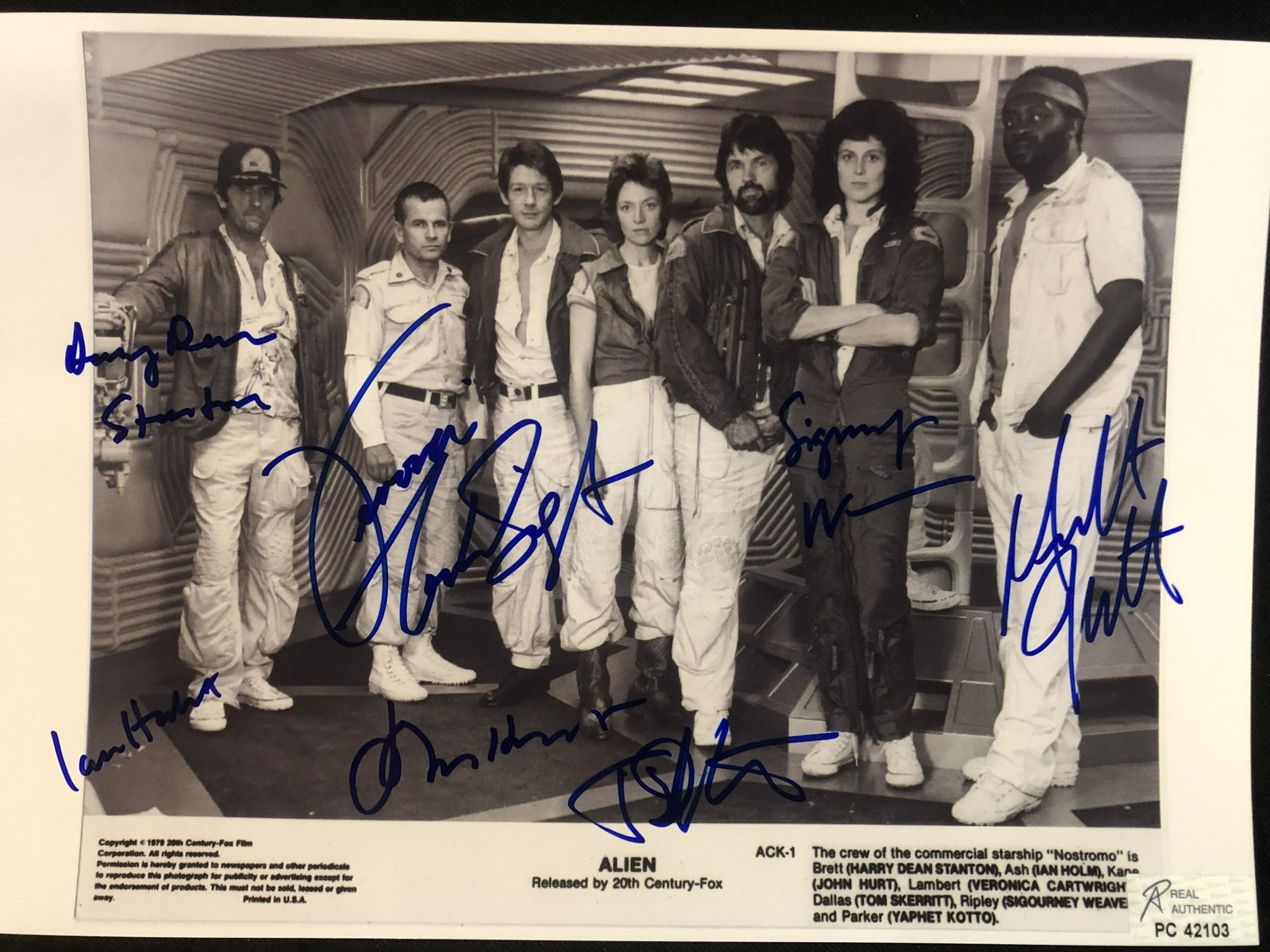 ALIEN CAST SIGNED 8X10 PROMO PHOTO (RA COA) (1 of 2)