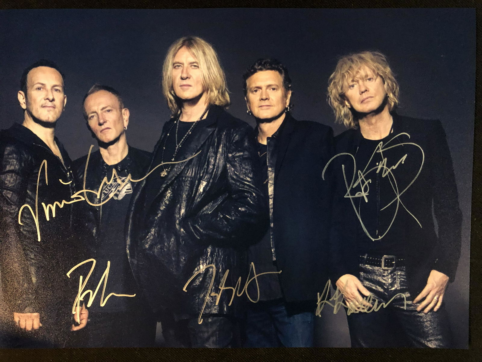 DEF LEPPARD BAND SIGNED 8X10 PHOTO (RA COA) (1 of 2)