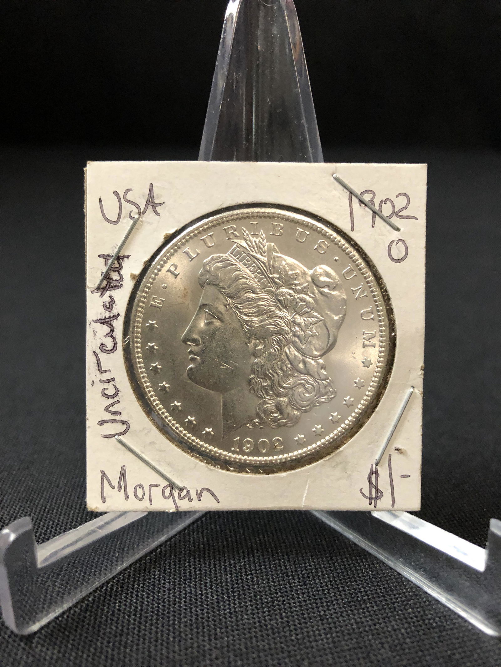1902 O UNCIRCULATED MORGAN SILVER DOLLAR .900 SILVER: 1902 O UNCIRCULATED MORGAN SILVER DOLLAR .900 SILVER