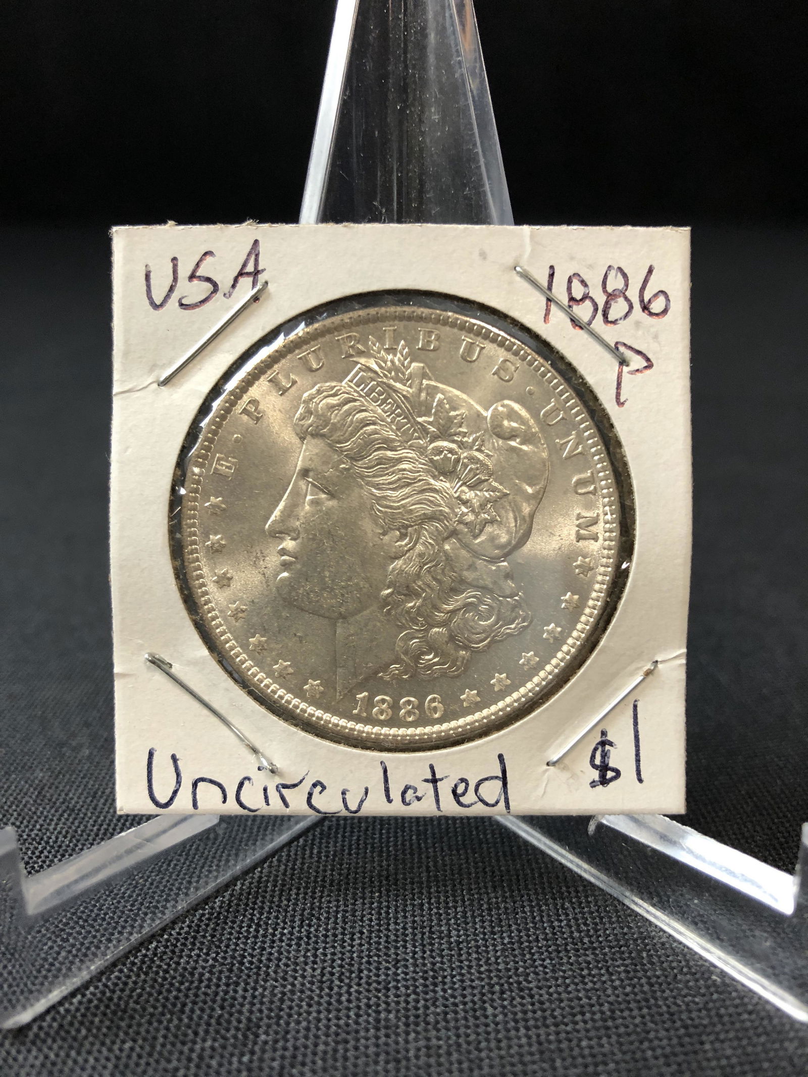1886 P UNCIRCULATED MORGAN SILVER DOLLAR .900 SILVER: 1886 P UNCIRCULATED MORGAN SILVER DOLLAR .900 SILVER