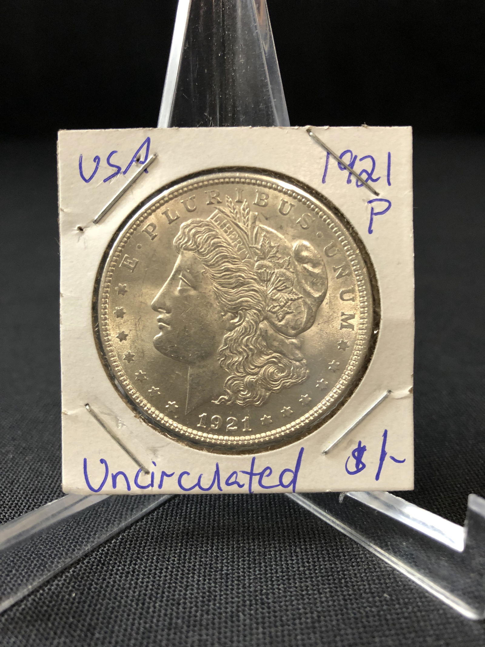 1921 P UNCIRCULATED MORGAN SILVER DOLLAR .900 SILVER: 1921 P UNCIRCULATED MORGAN SILVER DOLLAR .900 SILVER