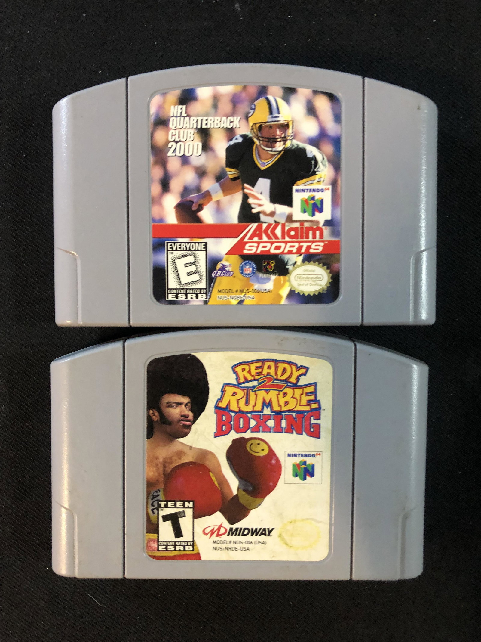 NINTENDO 64 'NFL QUARTERBACK CLUB 2000 AND READY 2 RUMBLE BOXING' VIDEO GAME: NINTENDO 64 'NFL QUARTERBACK CLUB 2000 AND READY 2 RUMBLE BOXING' VIDEO GAME
