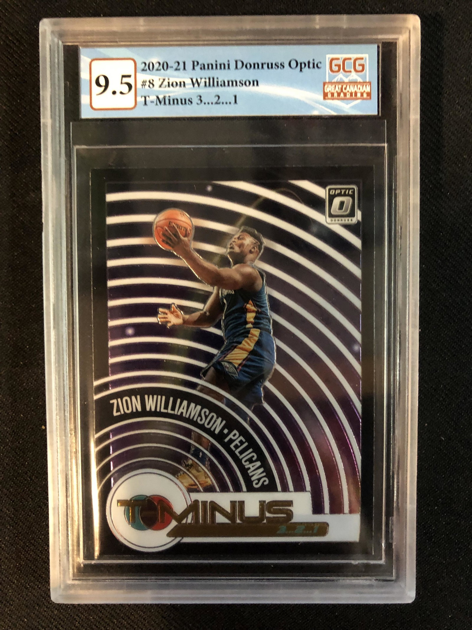 2020-21 DONRUSS OPTIC NO.8 ZION WILLIAMSON T-MINUS (GCG 9.5) (1 of 1)