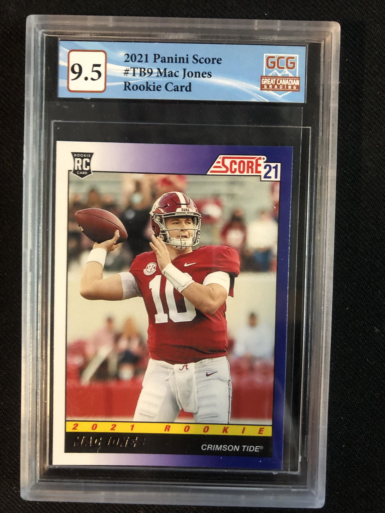 2021 PANINI SCORE NO.TB9 MAC JONES RC (GCG 9.5) (1 of 1)
