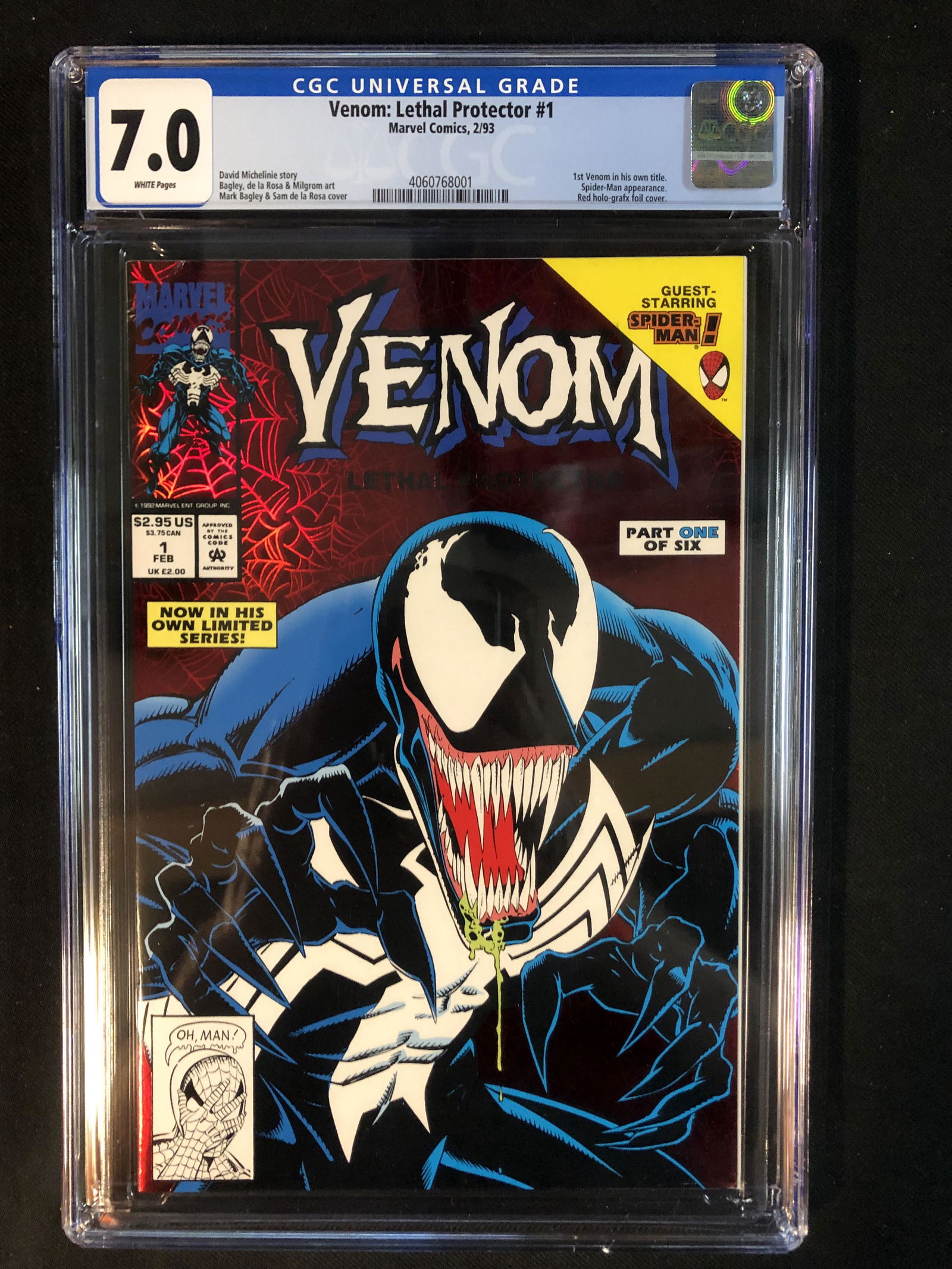 VENOM: LETHAL PROTECTOR NO.1 CGC 7.0 (MARVEL COMICS, 1993) (1 of 1)