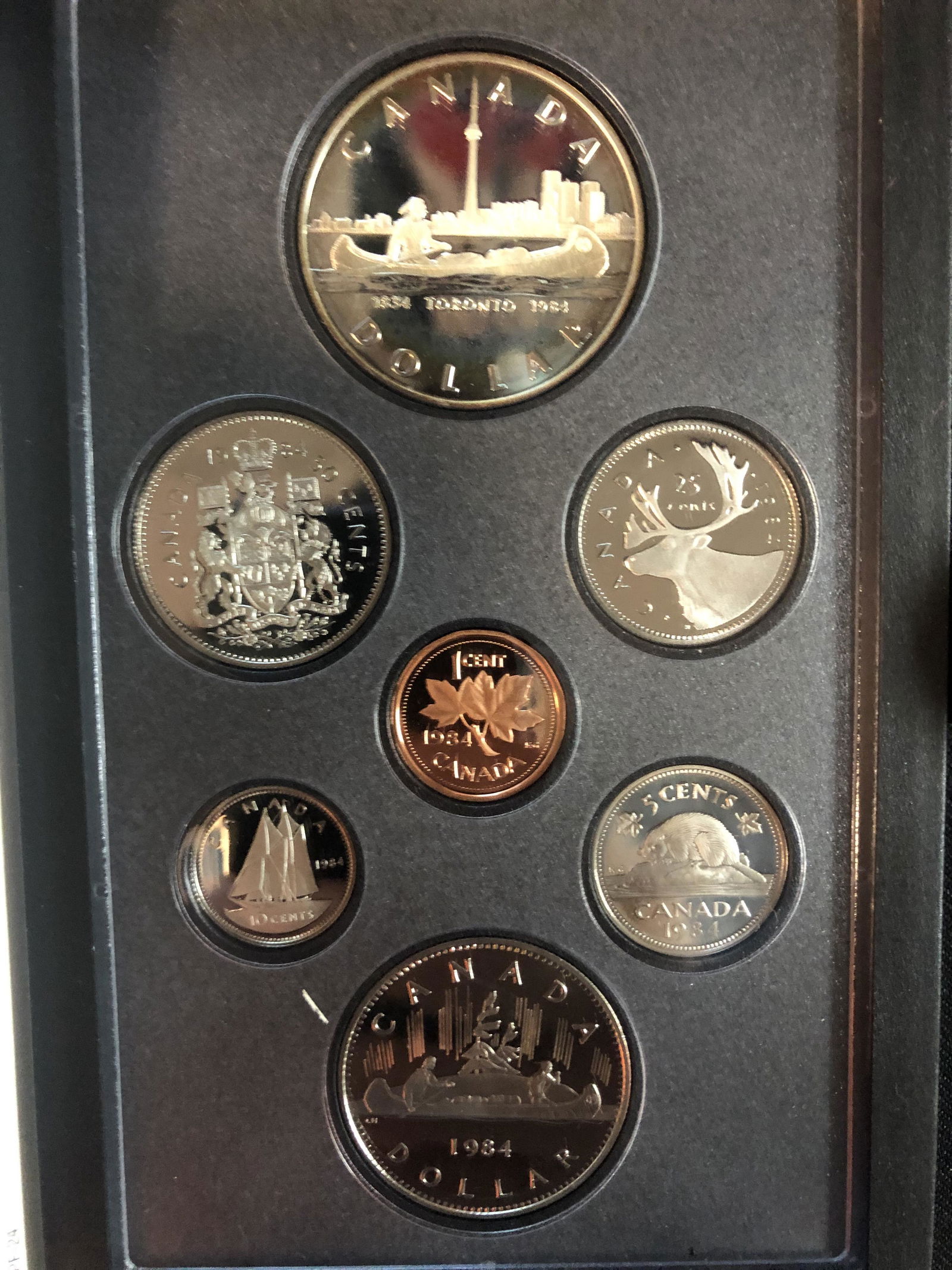 1984 CANADIAN DOUBLE DOLLAR SILVER PROOF SET (1 of 2)