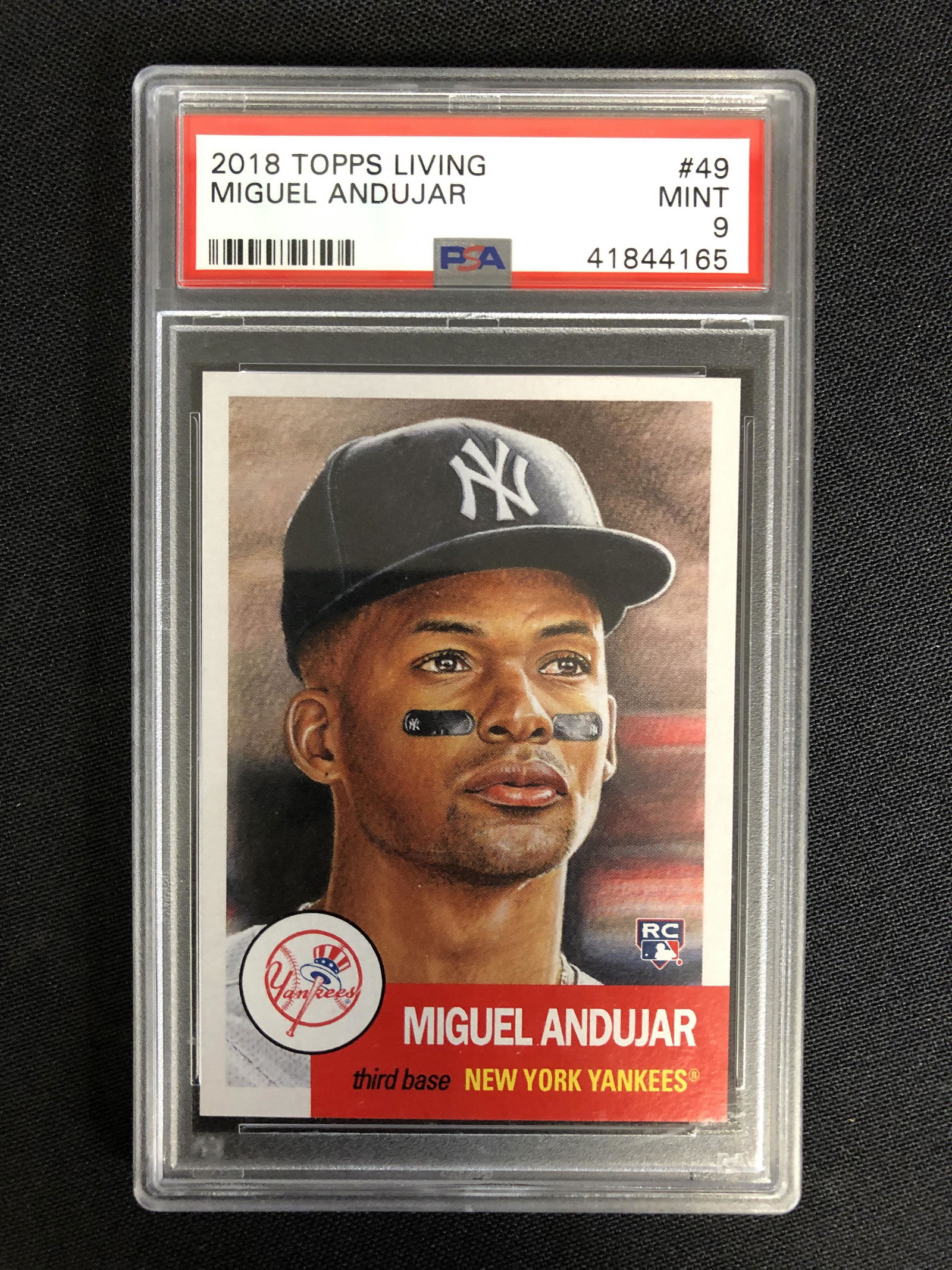 2018 TOPPS LIVING NO.49 MIGUEL ANDUJAR RC (PSA 9) (1 of 2)