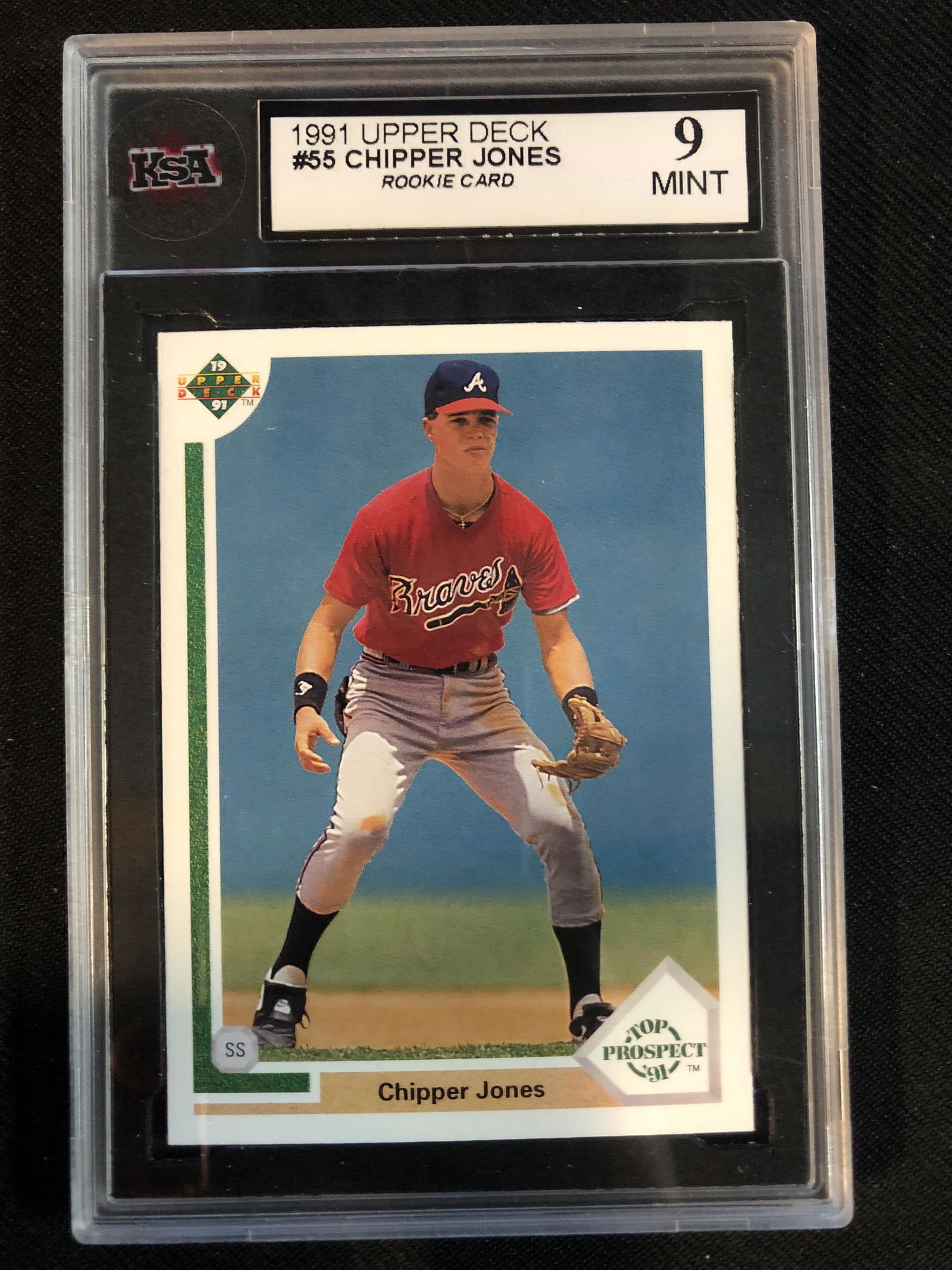 1991 UPPER DECK NO.55 CHIPPER JONES RC (KSA 9) (1 of 2)