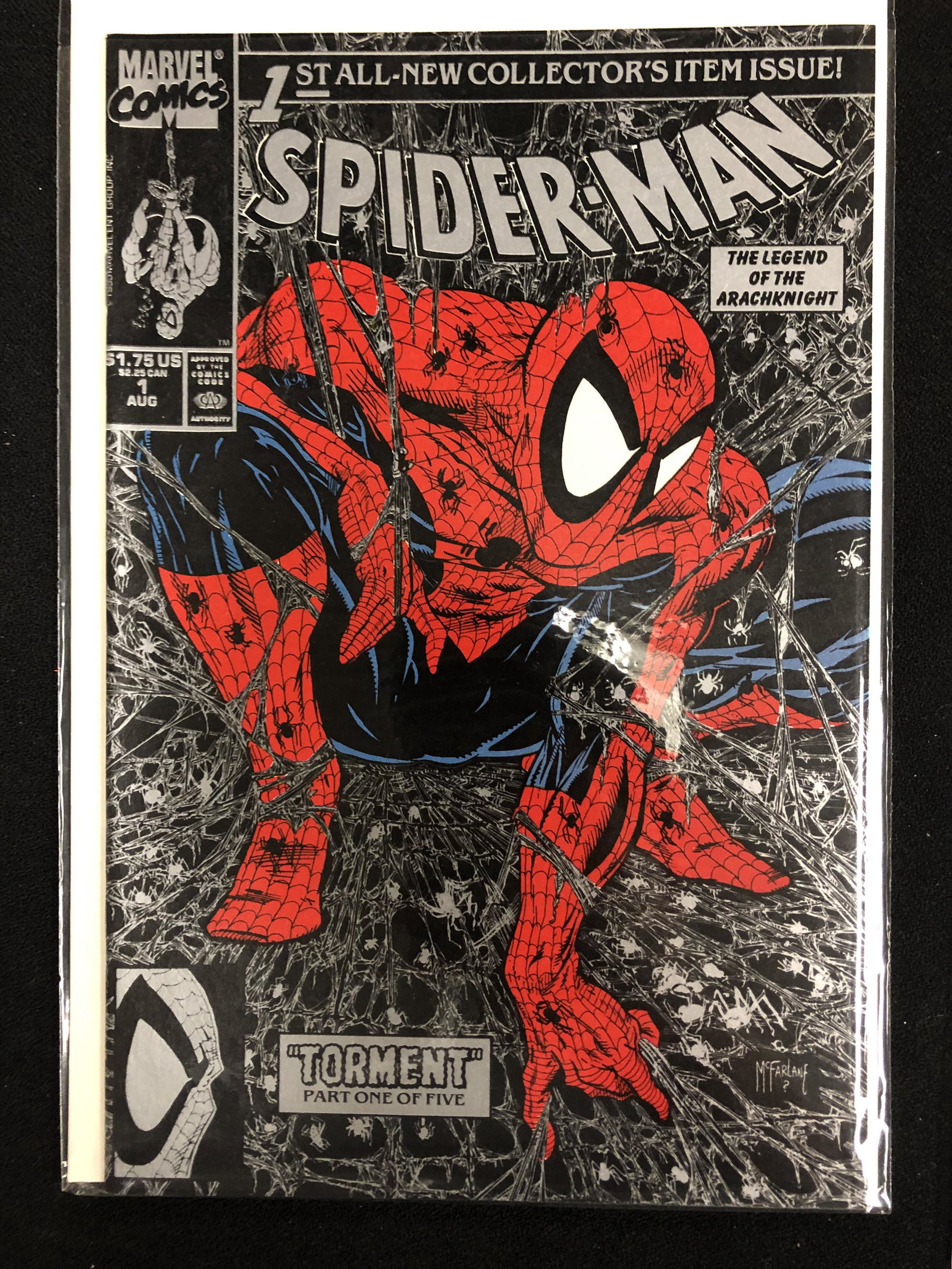 SPIDER-MAN NO.1  BLACK/SILVER COVER (MARVEL COMICS) (1 of 1)